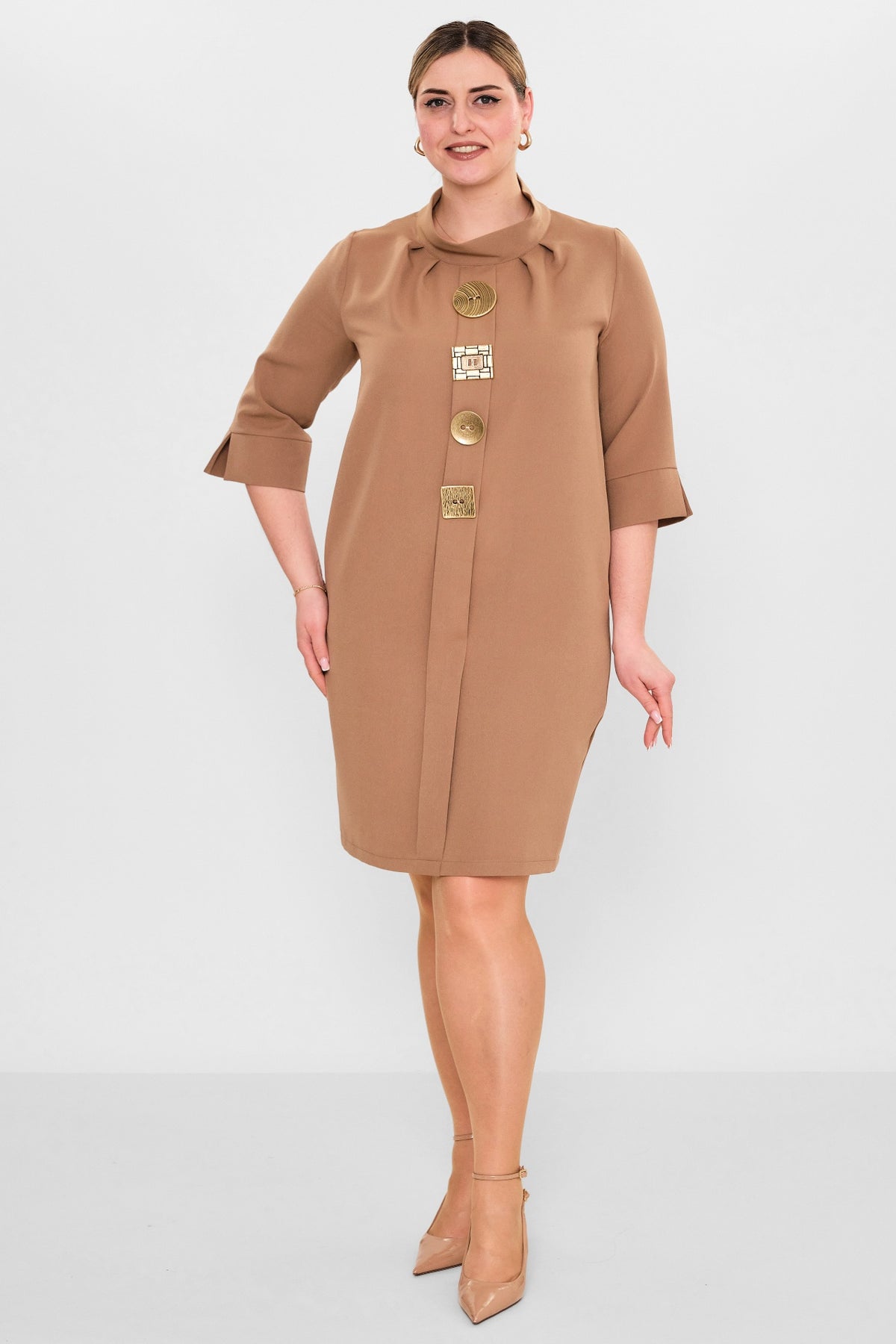 Ebberro - Plus Size Dress (EBR26Y6113BB) - 8690200108396