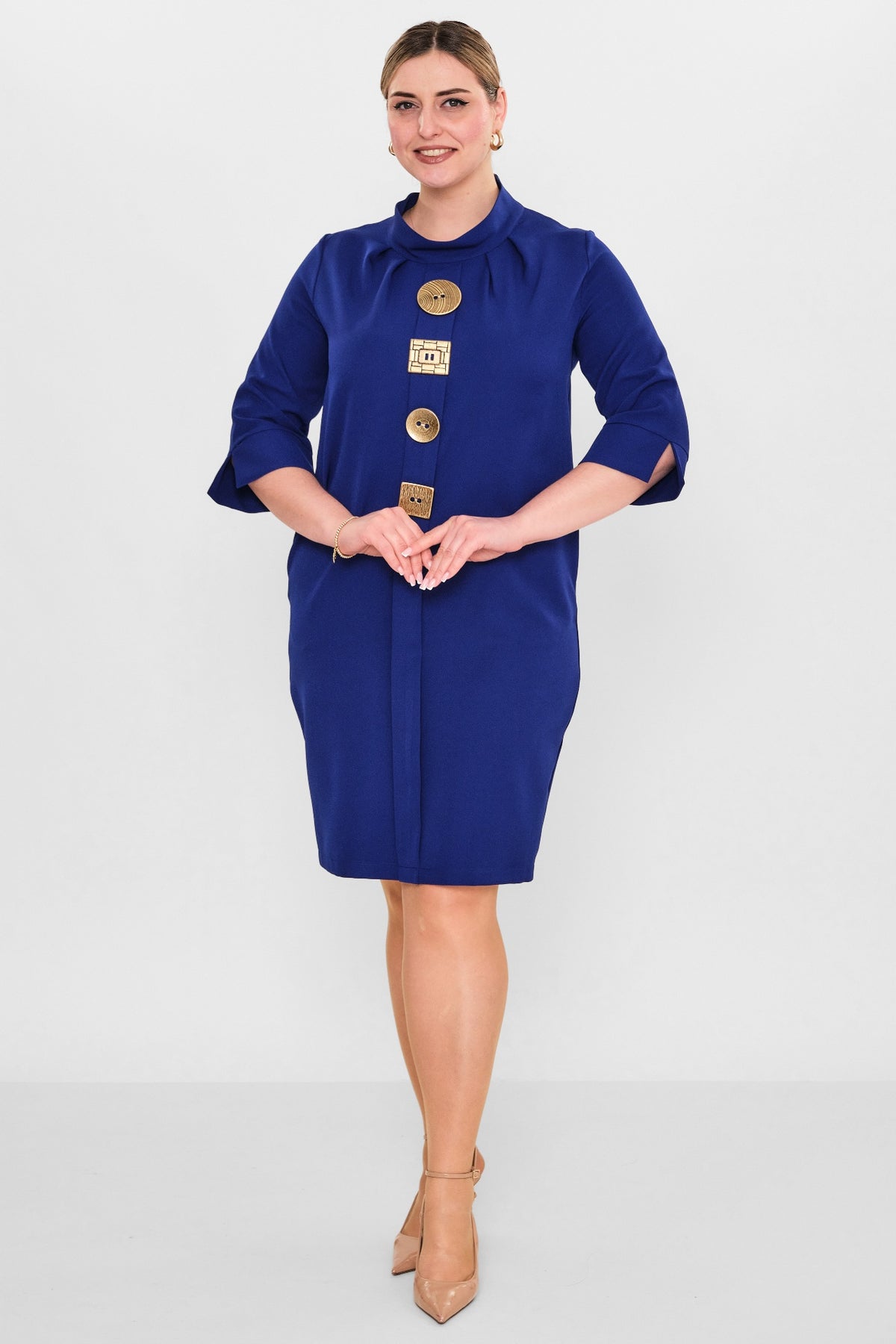 Ebberro - Plus Size Dress (EBR26Y6113BB) - 8690200108402