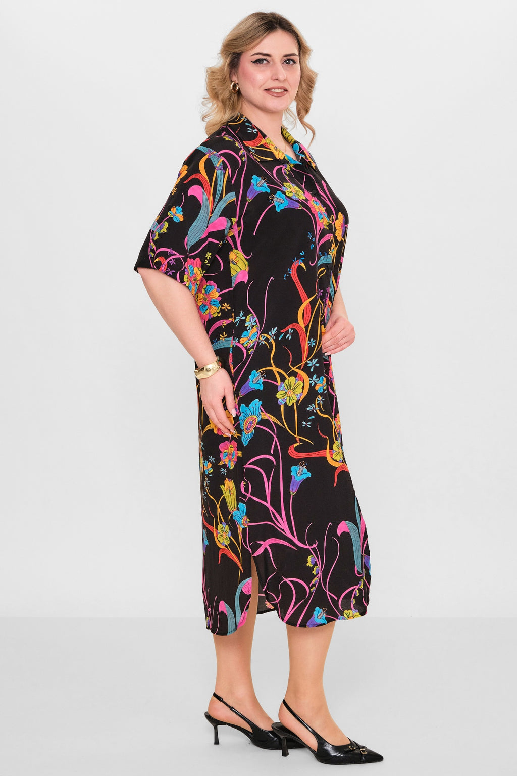 Ebberro - Plus Size Dress (EBR26Y7807BB) - 8690200108433