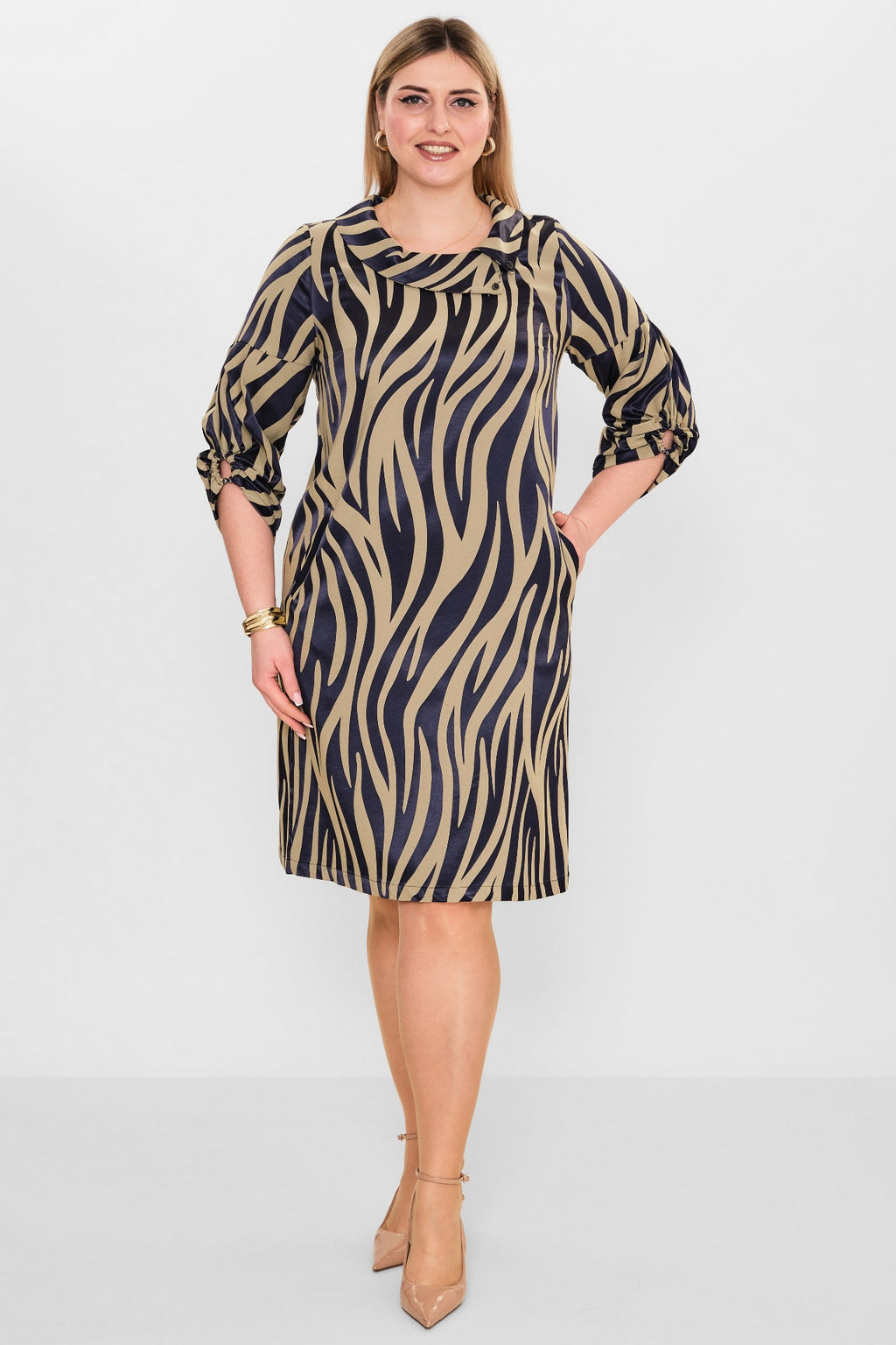 Ebberro - Plus Size Dress (EBR26Y8135BB) - 8690200108440