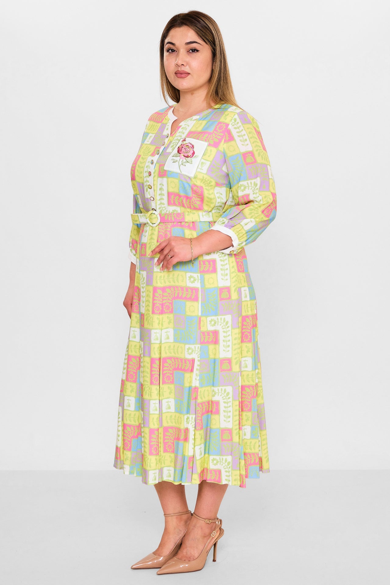 Gumanize - Plus Size Dress (GMZ2025-1094-7619) - 8690200109614