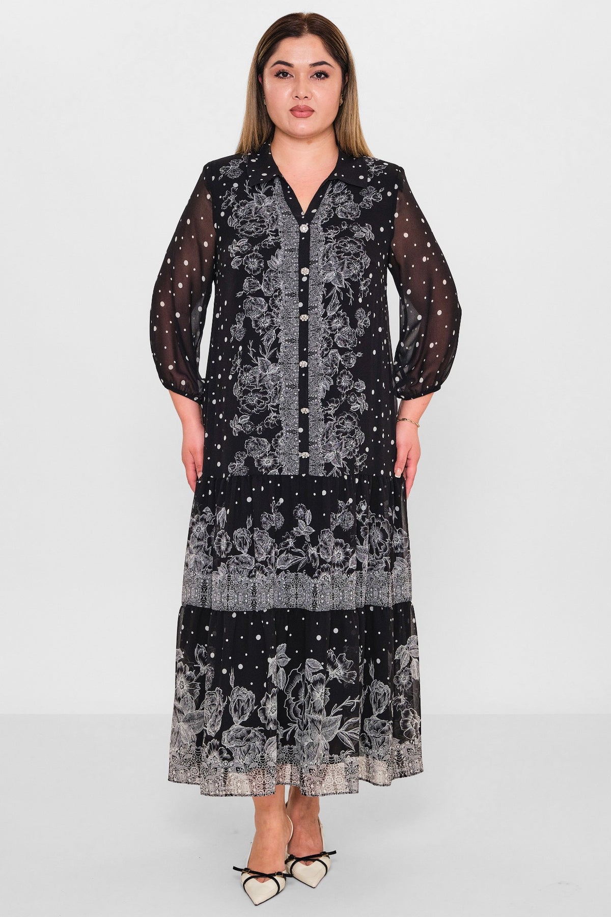 Gumanize - Plus Size Dress (GMZ2025-773-7675) - 8690200109683