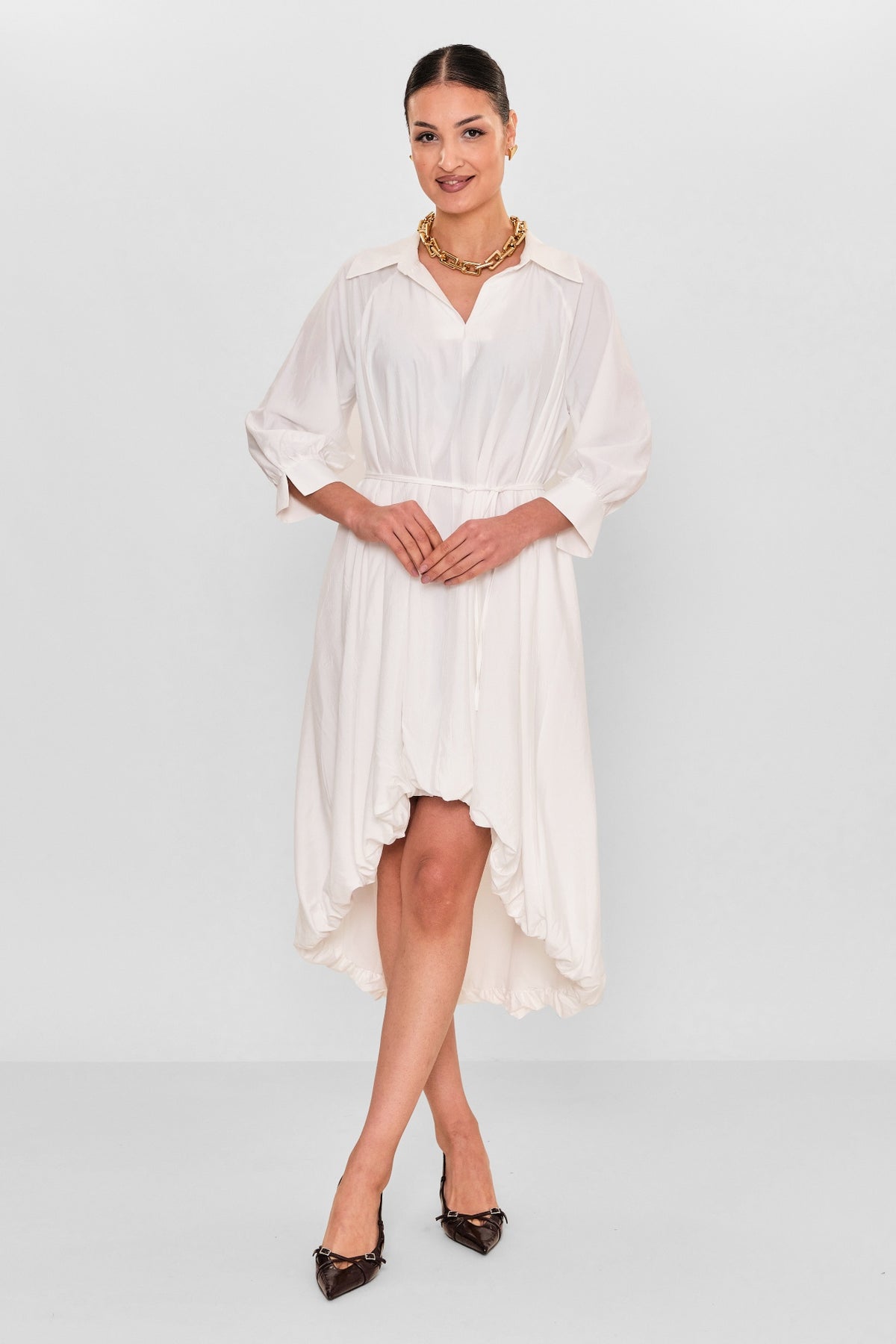 Greencountry - Plus Size Dress (GRC26Y5846-Y) - 8690200110764