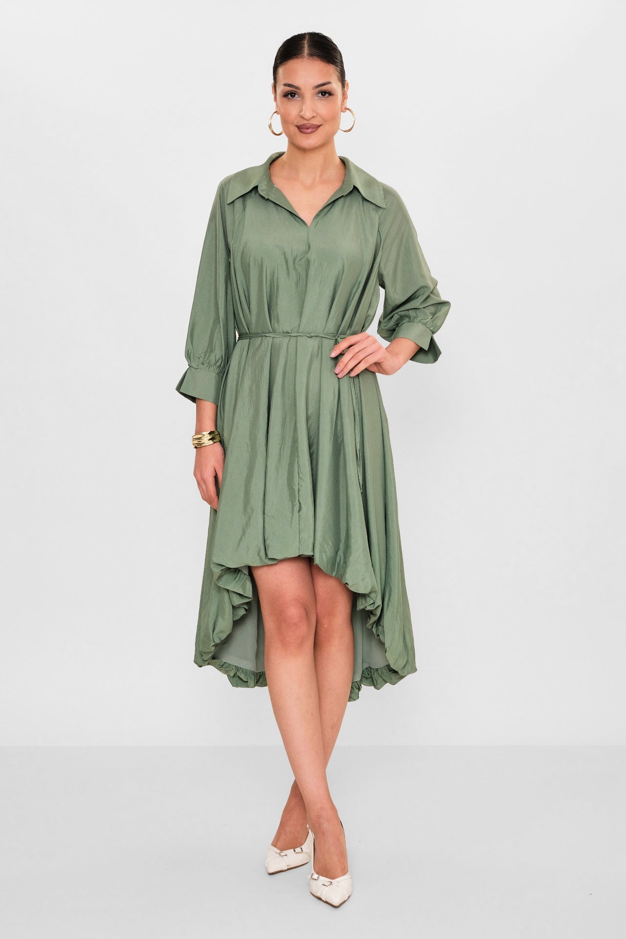 Greencountry - Plus Size Dress (GRC26Y5846-Y) - 8690200110771