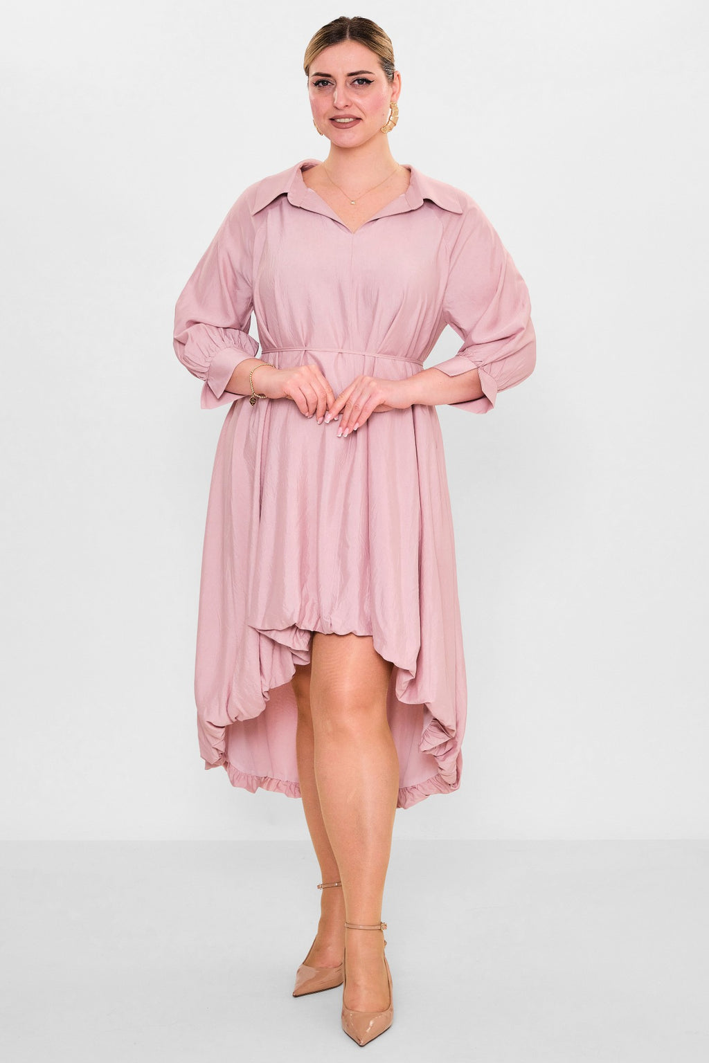 Greencountry - Plus Size Dress (GRC26Y5847-Y) - 8690200110849
