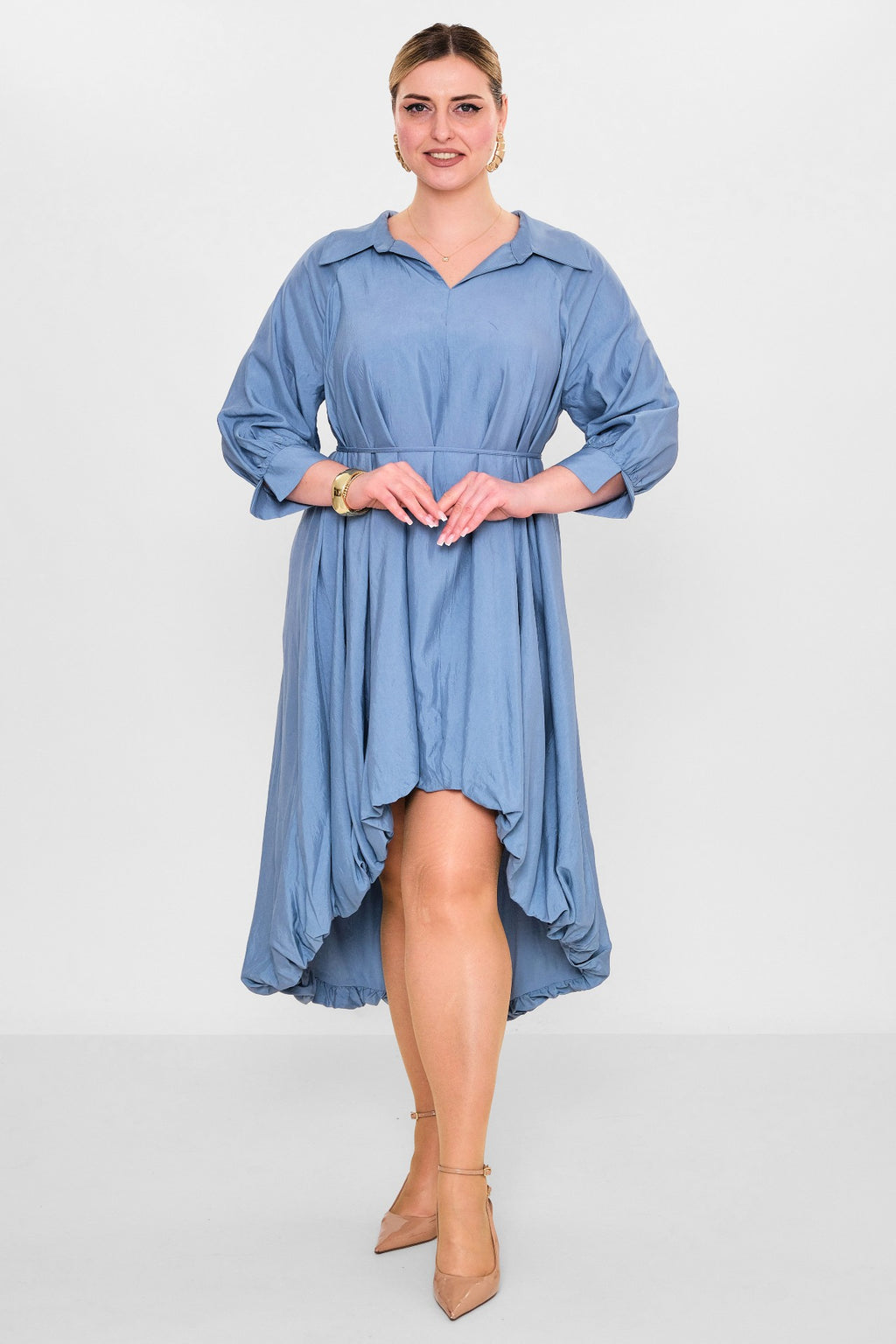 Greencountry - Plus Size Dress (GRC26Y5847-Y) - 8690200110856