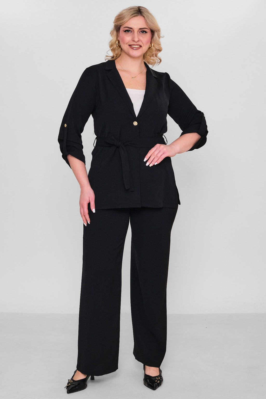 Selen - Plus Size Jacket (SLN26Y27552) - 8690200111013