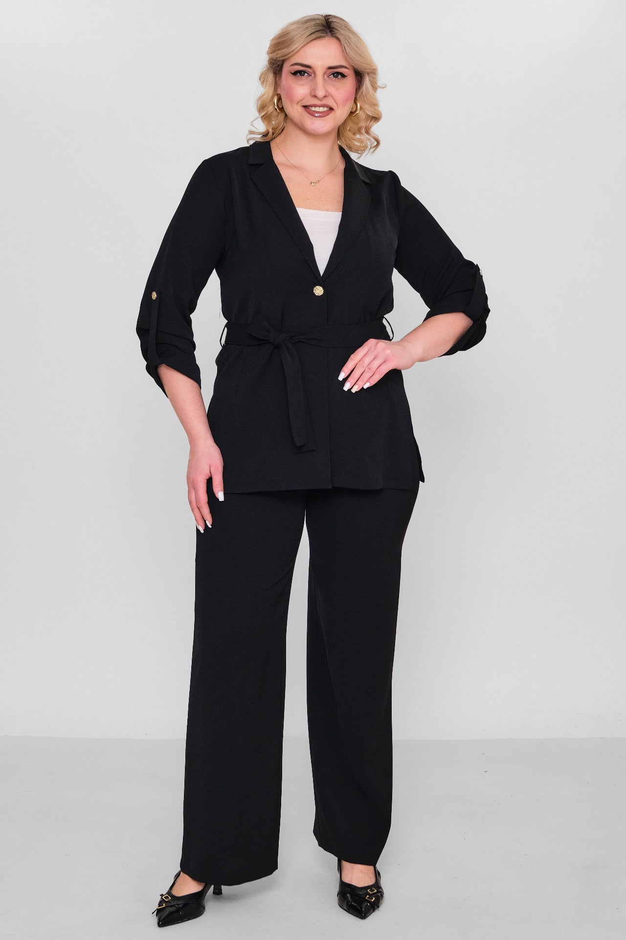 Selen - Plus Size Jacket (SLN26Y27552) - 8690200111013