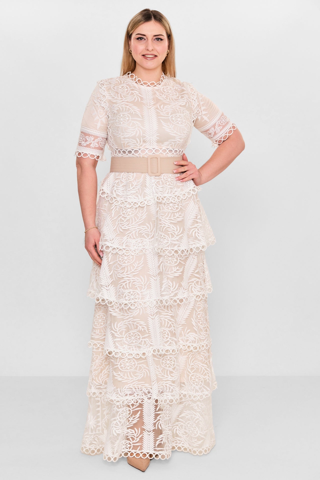 Kedma - Plus Size Dress (KDM26Y8-98316X) - 8690200112775