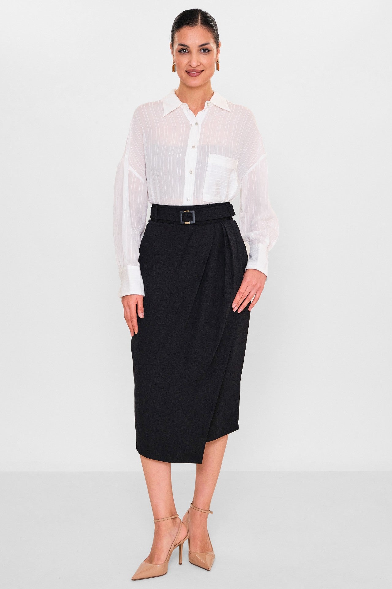 Zanzi - Plus Size Skirt (ZNZ26Y20773203) - 8690200113932
