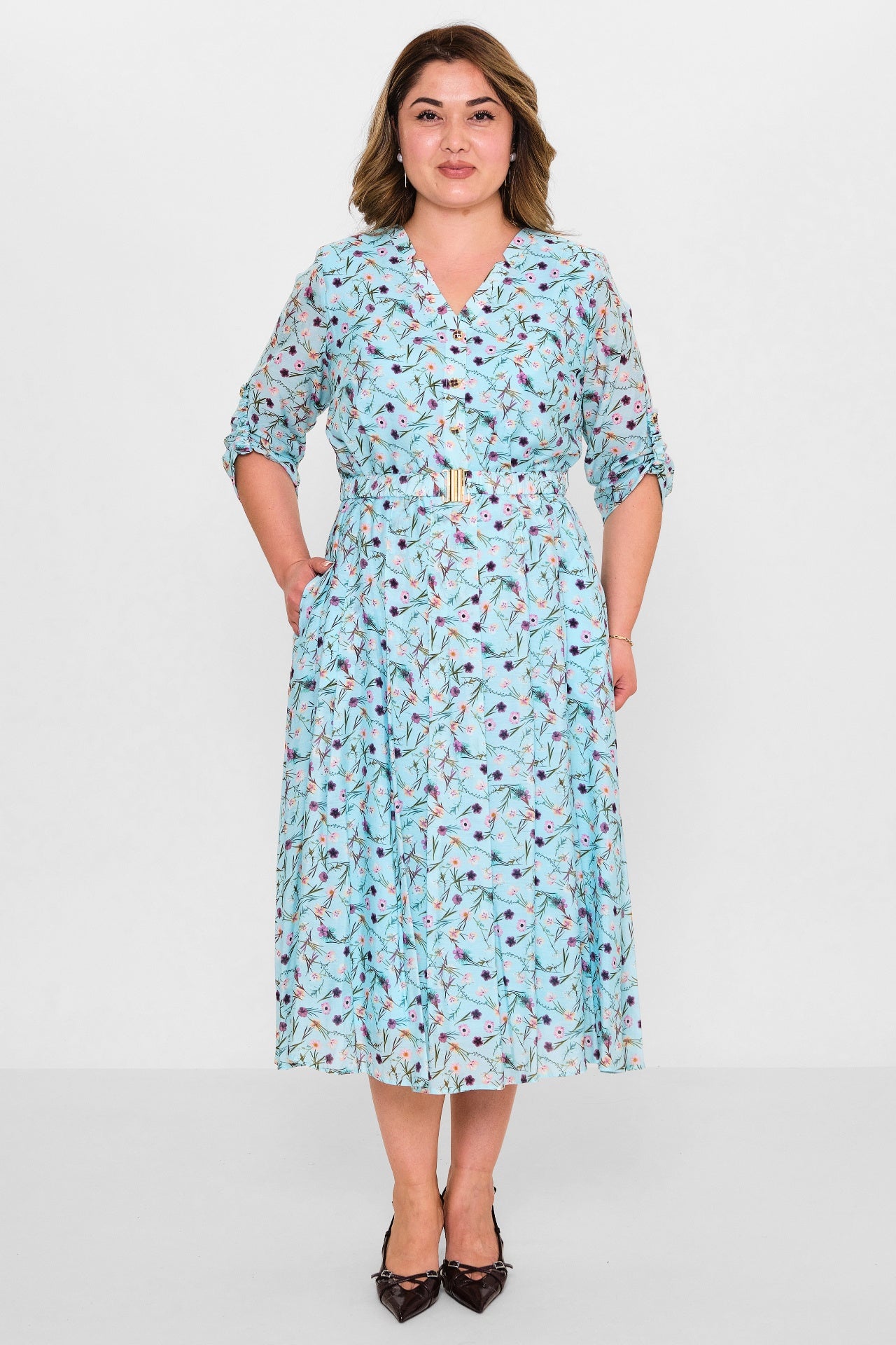 Gumanize - Plus Size Dress (GMZ2025-1107-7740) - 8690200115011