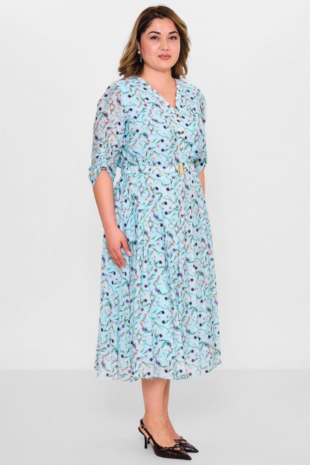 Gumanize - Plus Size Dress (GMZ2025-1107-7740) - 8690200115011