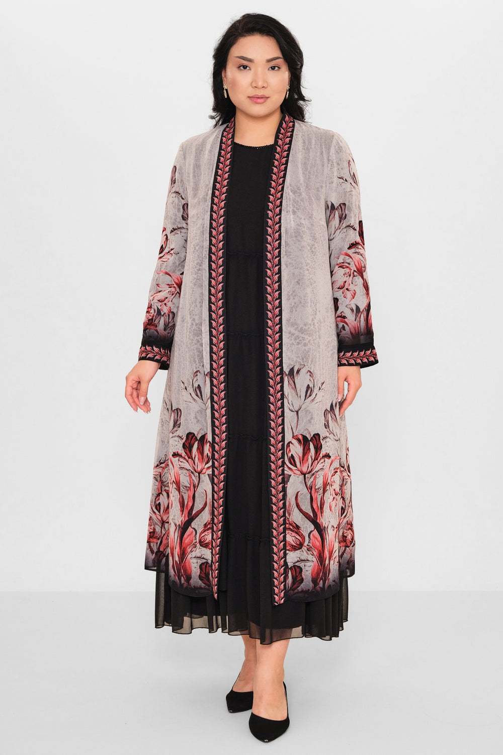 Ksas - Plus Size Cardigan (KSAS4197) - 8690200115516
