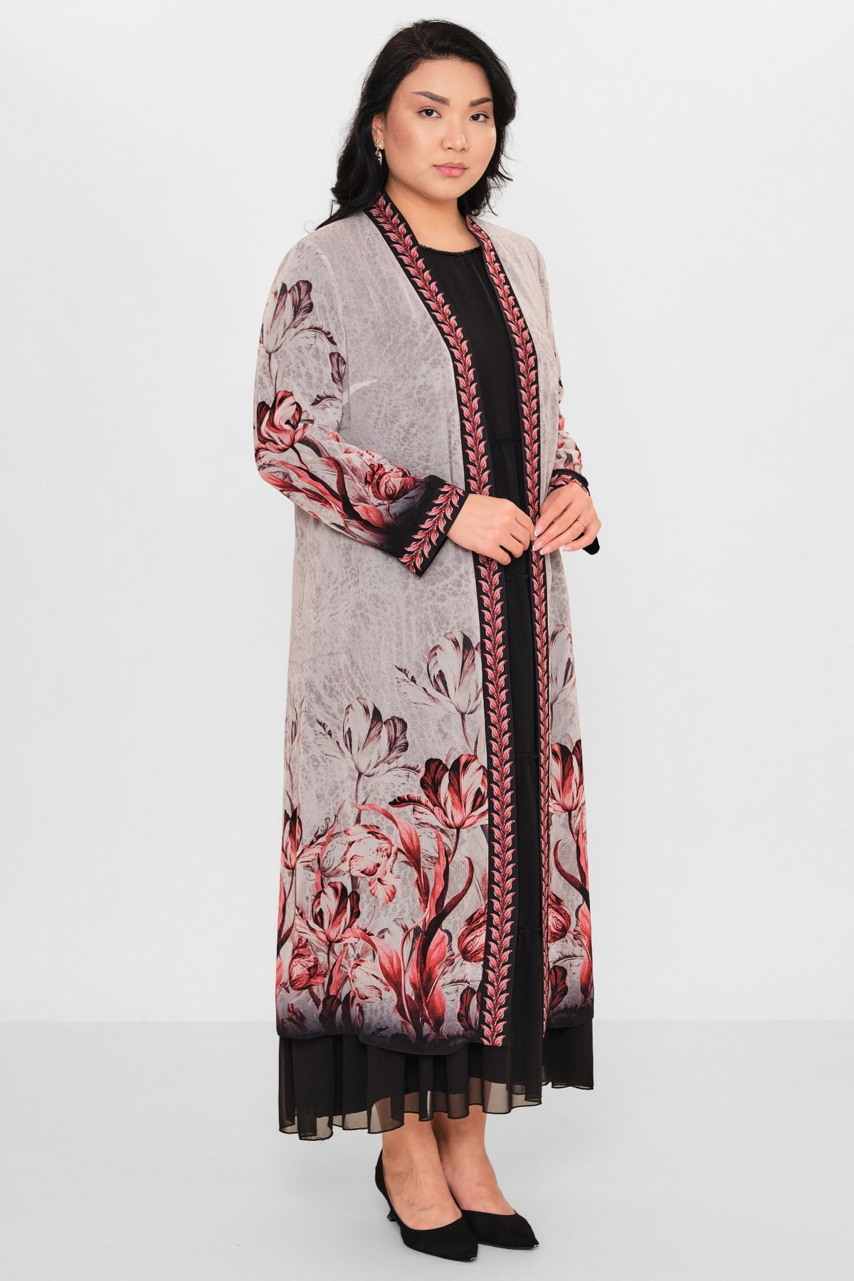 Ksas - Plus Size Cardigan (KSAS4197) - 8690200115516