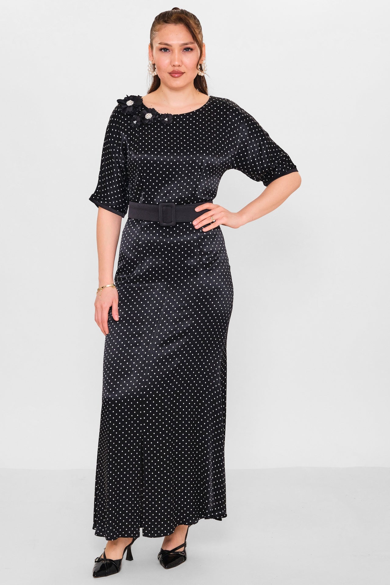 Dress port - Plus Size Dress (DSP26Y5701) - 8690200116469