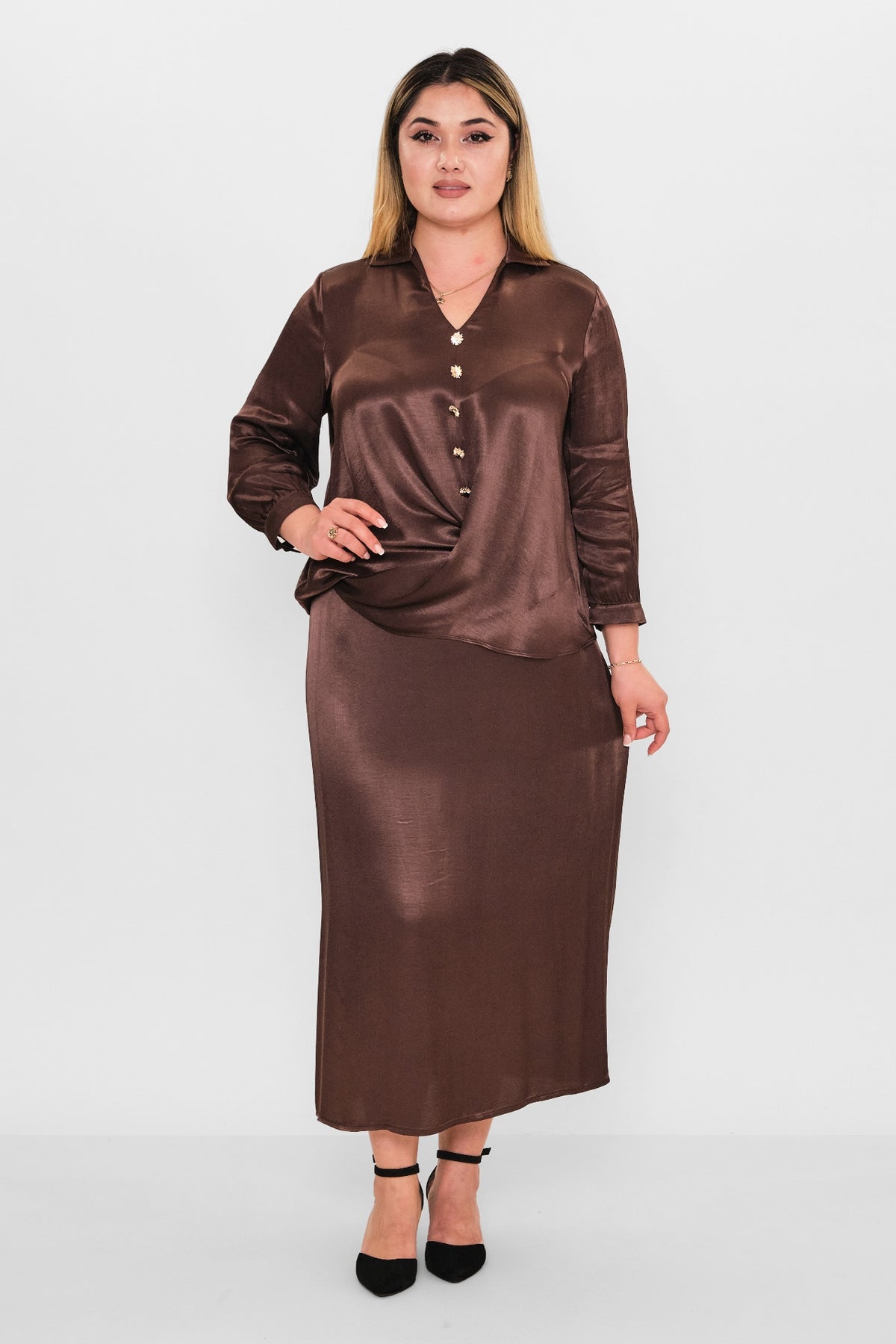 Dress port - Plus Size Suit (DSP26Y3426) - 8690200116506