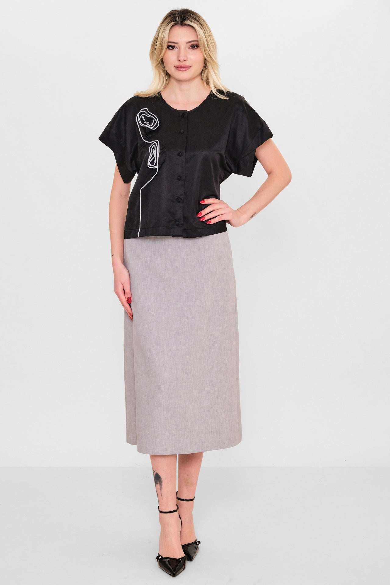 Myraang - Plus Size Blouse (MRG26Y02-3112) - 8690200116957