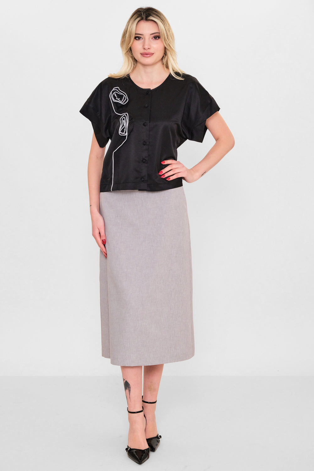 Myraang - Plus Size Blouse (MRG26Y02-3112) - 8690200116957