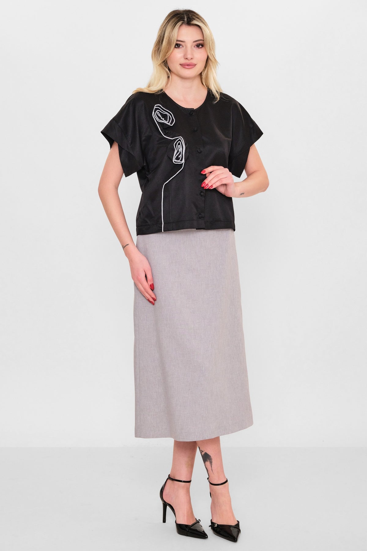 Myraang - Plus Size Blouse (MRG26Y02-3112) - 8690200116957