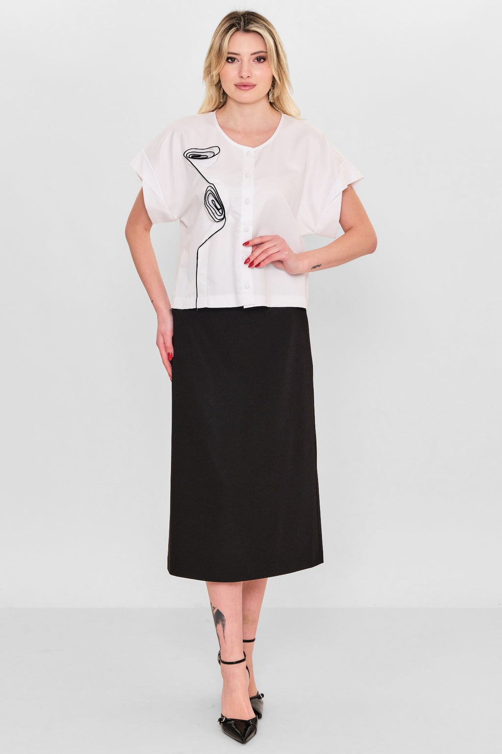 Myraang - Plus Size Blouse (MRG26Y02-3112) - 8690200116971