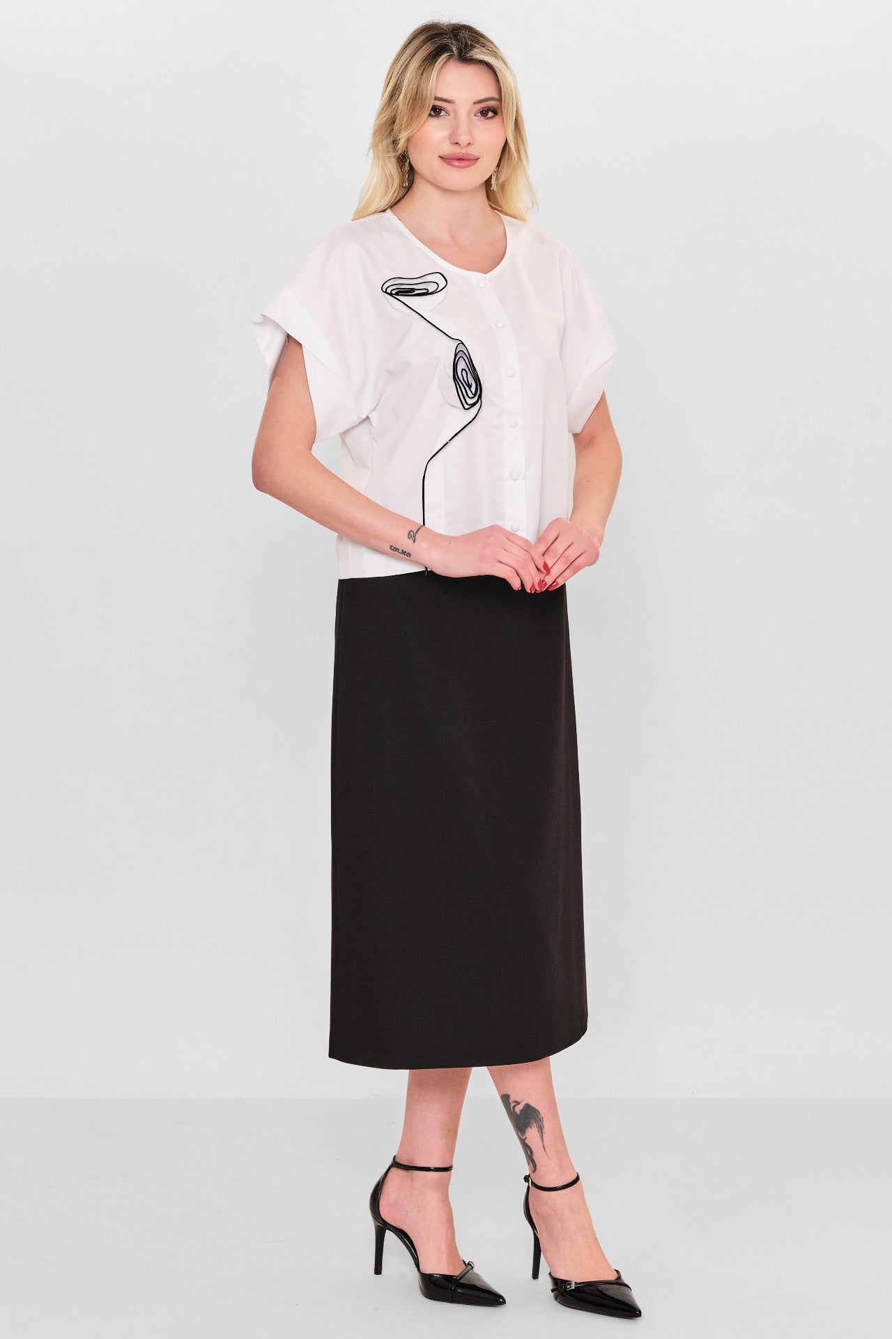 Myraang - Plus Size Blouse (MRG26Y02-3112) - 8690200116971