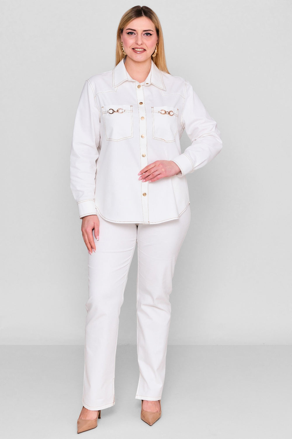 Laluce - Plus Size Shirt (L2.Y26.GML.2G153) - 8690200117145
