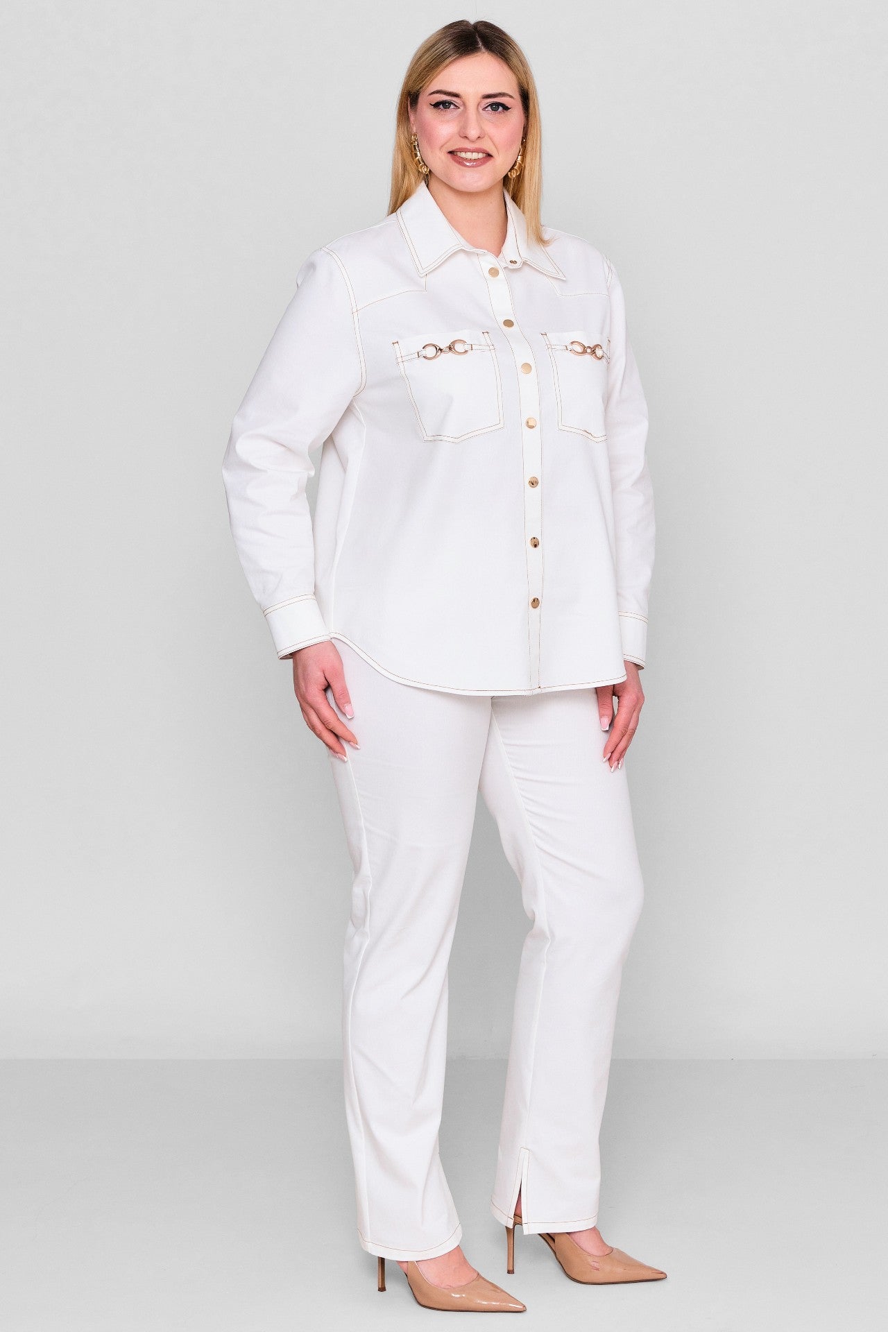 Laluce - Plus Size Shirt (L2.Y26.GML.2G153) - 8690200117145