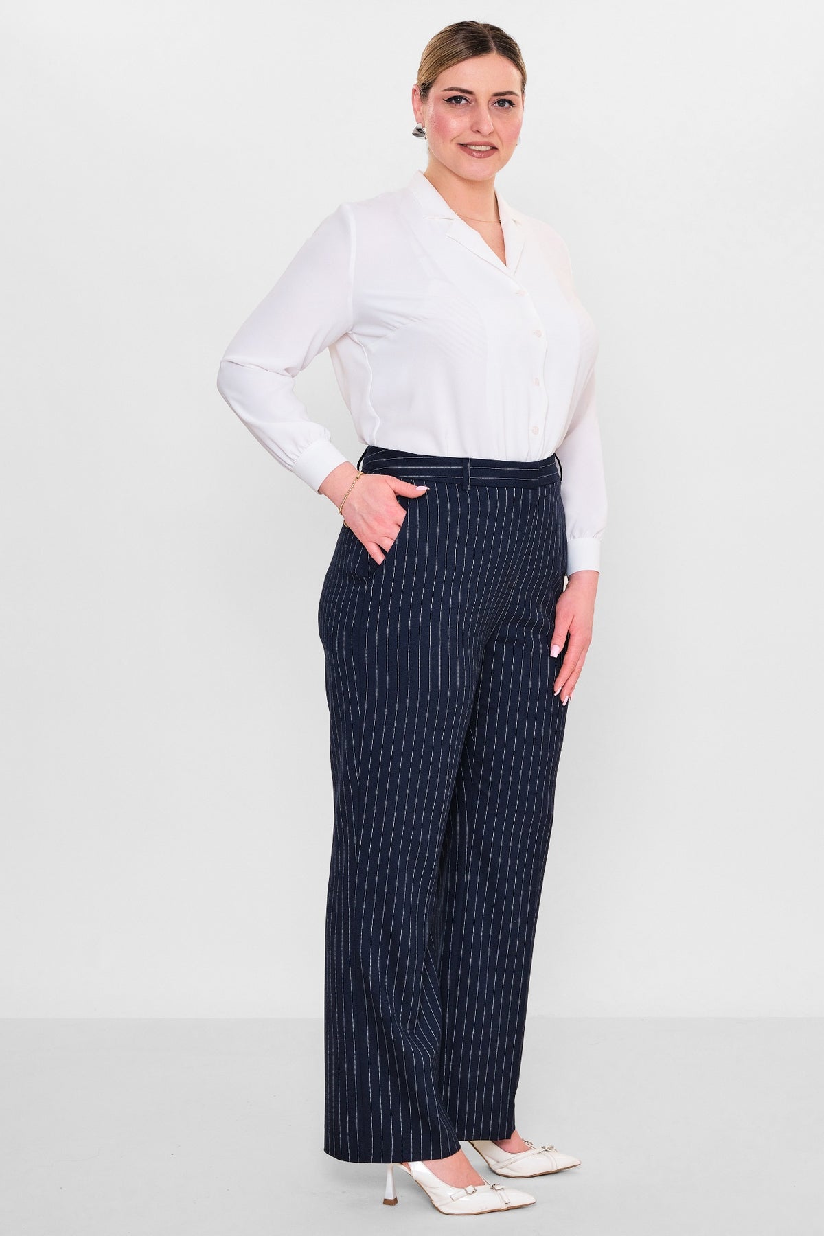 Laluce - Plus Size Trousers (L2.Y26.PNT.2P236) - 8690200117176