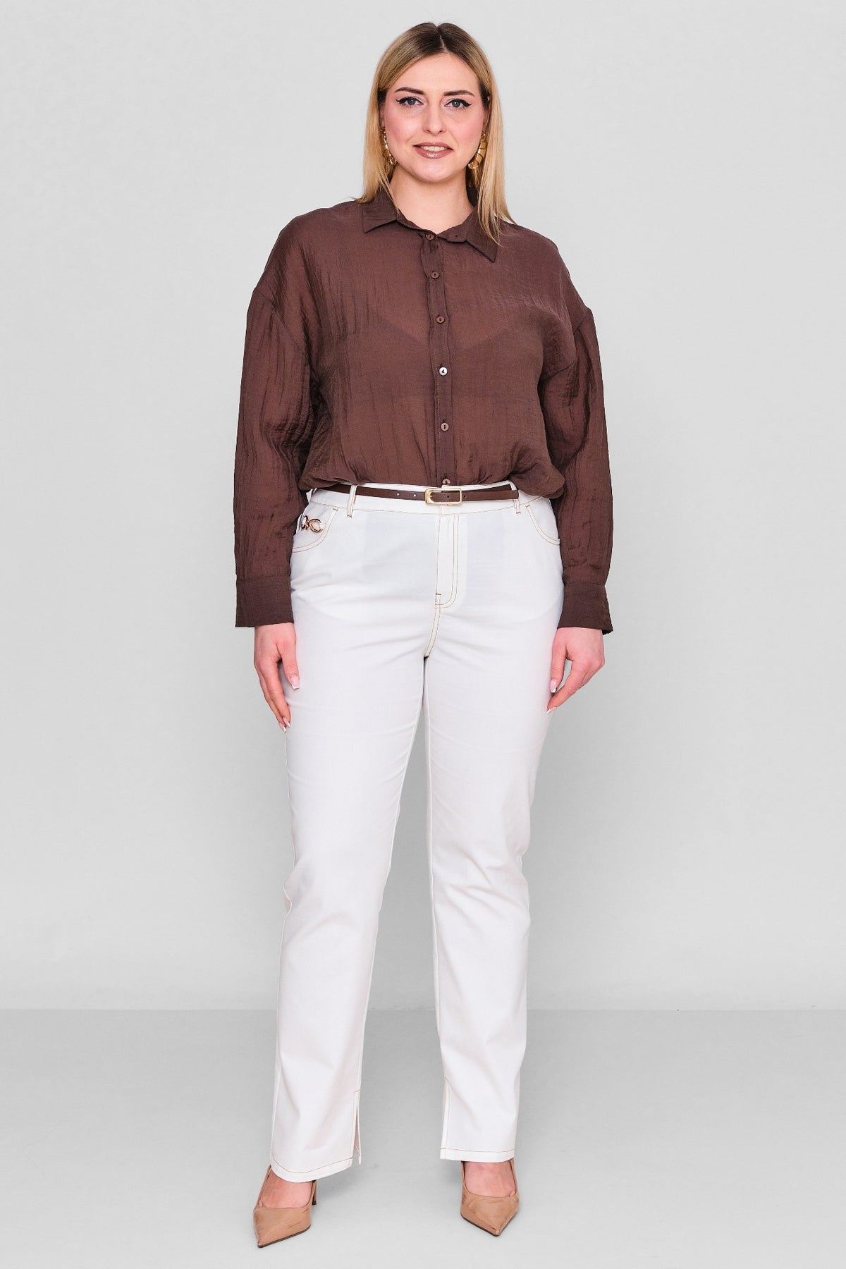 Laluce - Plus Size Trousers (L2.Y26.PNT.2P237) - 8690200117190