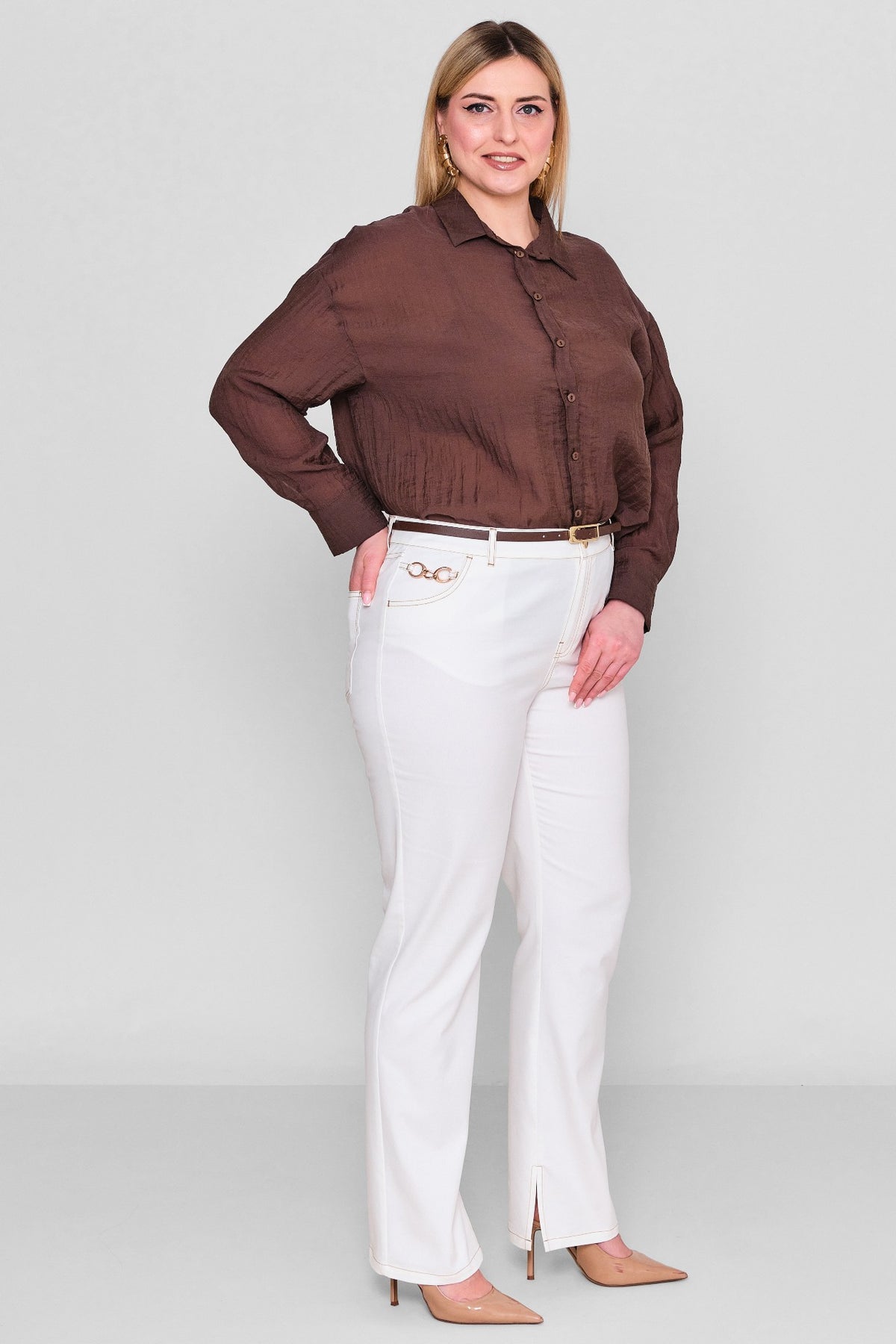 Laluce - Plus Size Trousers (L2.Y26.PNT.2P237) - 8690200117190