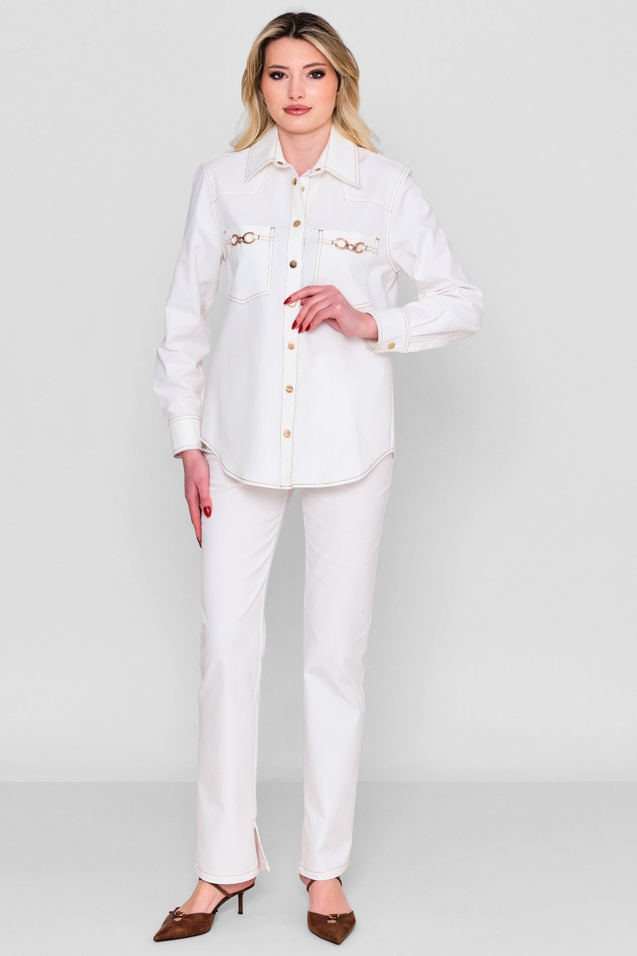 Laluce - Plus Size Shirt (LL.Y26.GML.LG153) - 8690200117244