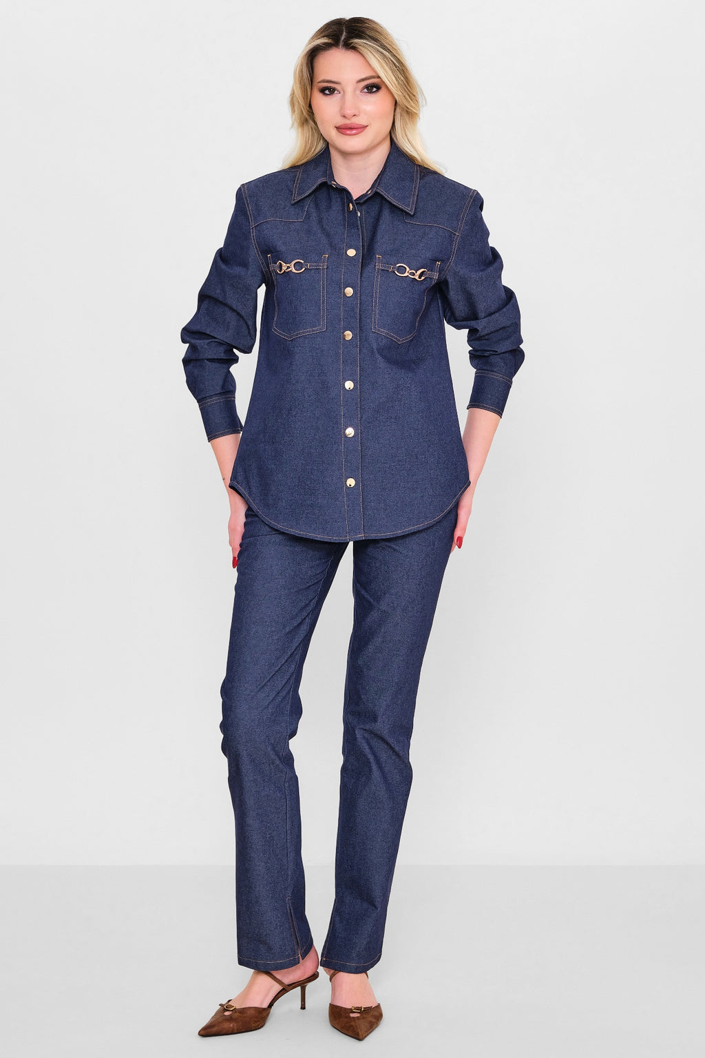 Laluce - Plus Size Shirt (LL.Y26.GML.LG153) - 8690200117251
