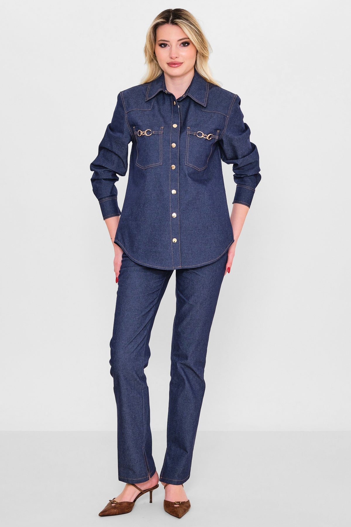 Laluce - Plus Size Shirt (LL.Y26.GML.LG153) - 8690200117251