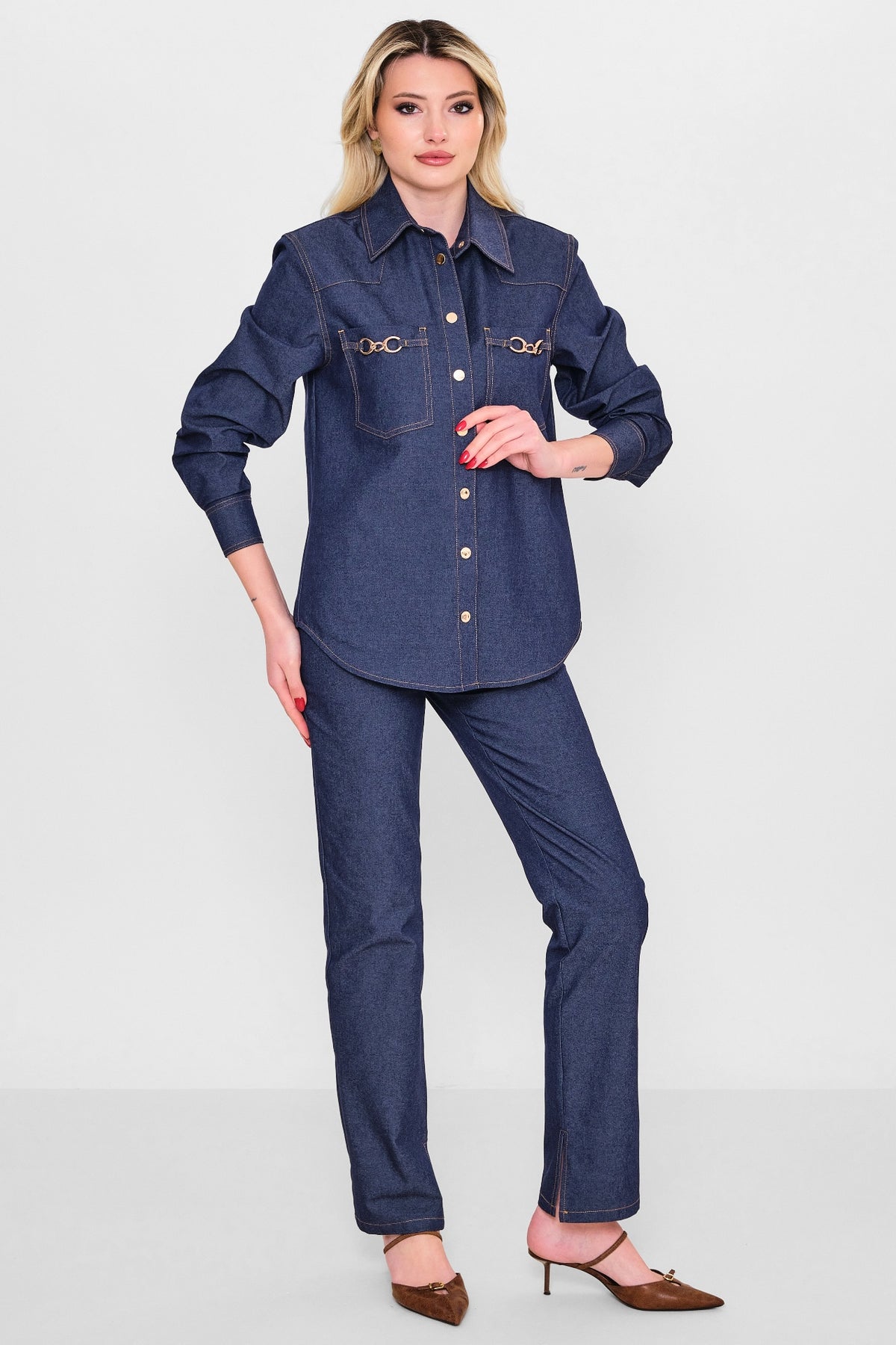 Laluce - Plus Size Shirt (LL.Y26.GML.LG153) - 8690200117251