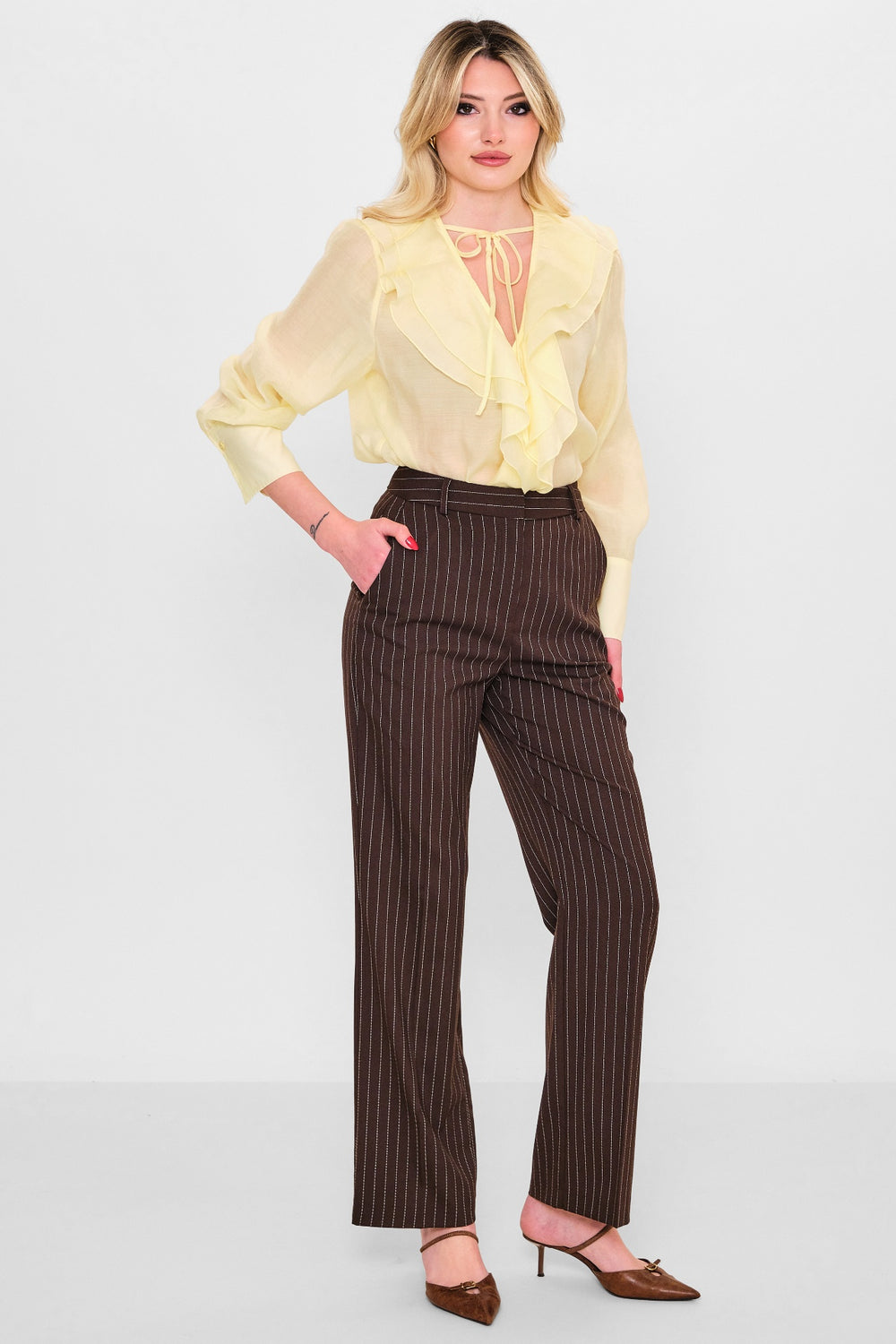 Laluce - Plus Size Trousers (LL.Y26.PNT.LP236) - 8690200117282