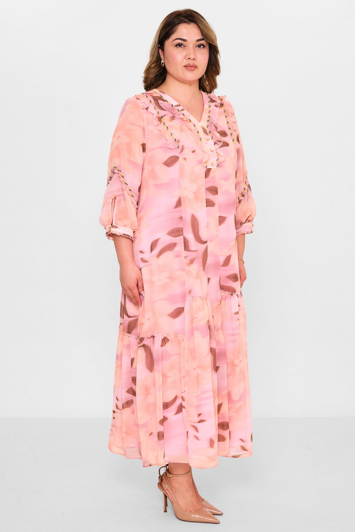 Gumanize - Plus Size Dress (GMZ2025-1135-7693) - 8690200118777