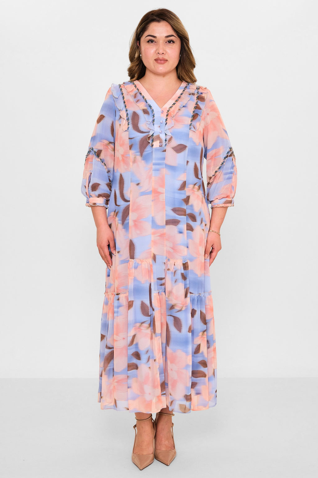Gumanize - Plus Size Dress (GMZ2025-1135-7693) - 8690200118791