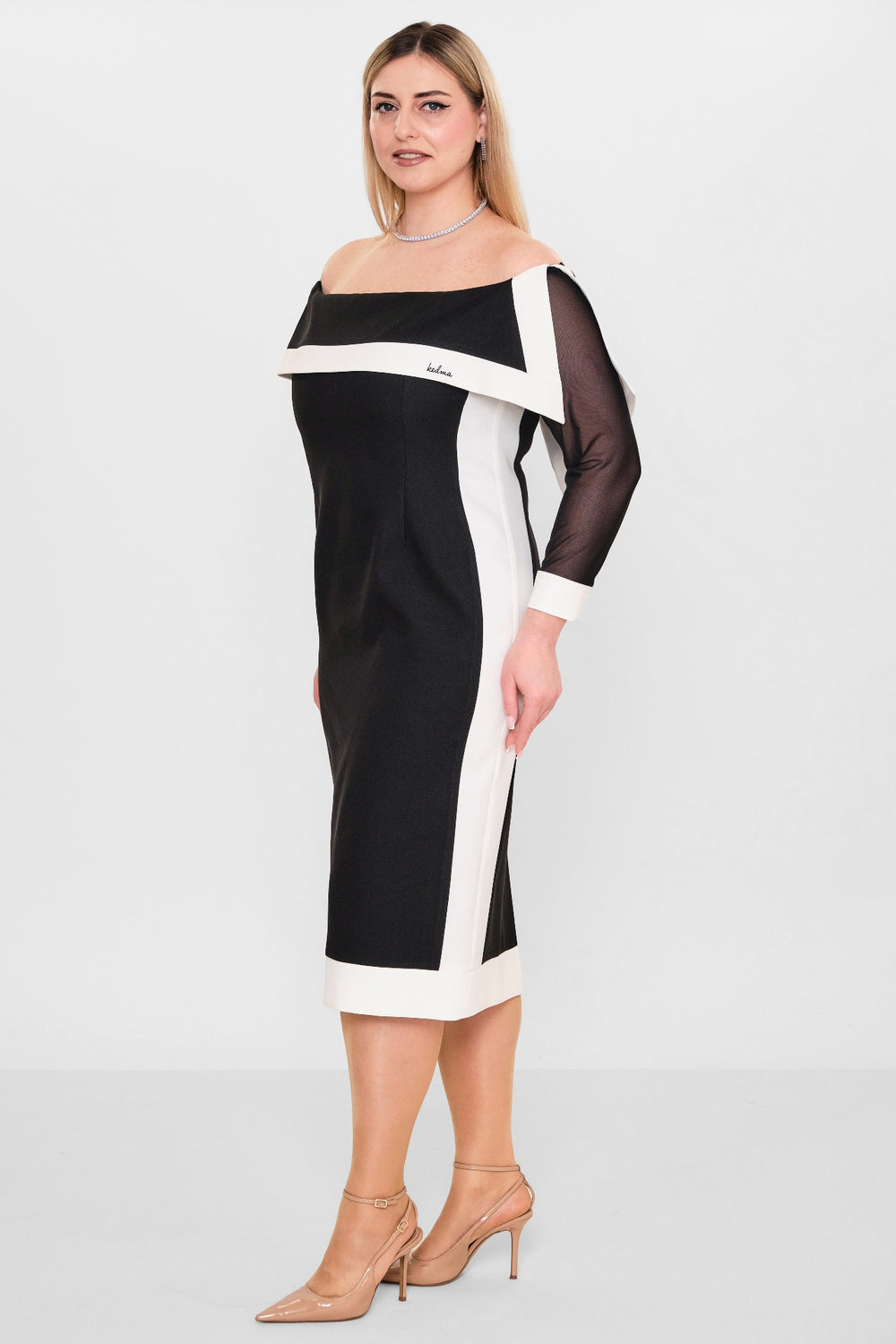 Kedma - Plus Size Dress (KDM26Y8-97622X) - 8690200119057