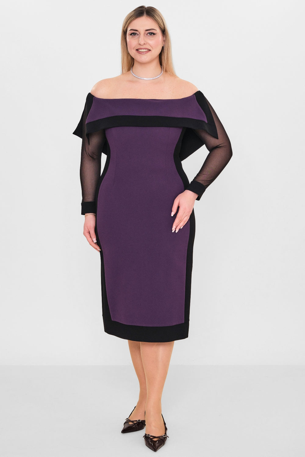 Kedma - Plus Size Dress (KDM26Y8-97622X) - 8690200119064