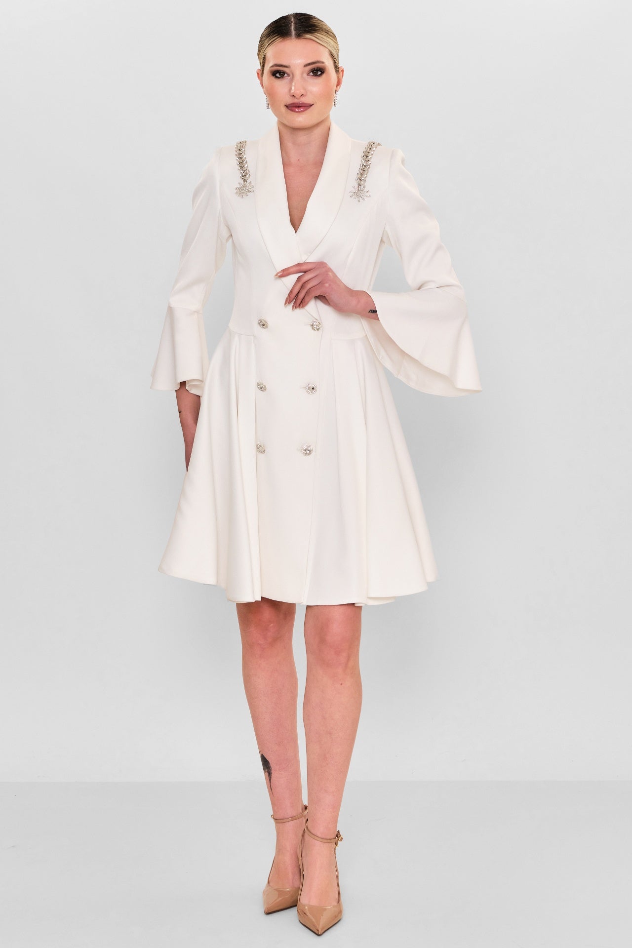 Kedma - Plus Size Dress (KDM26Y8-98178) - 8690200119286