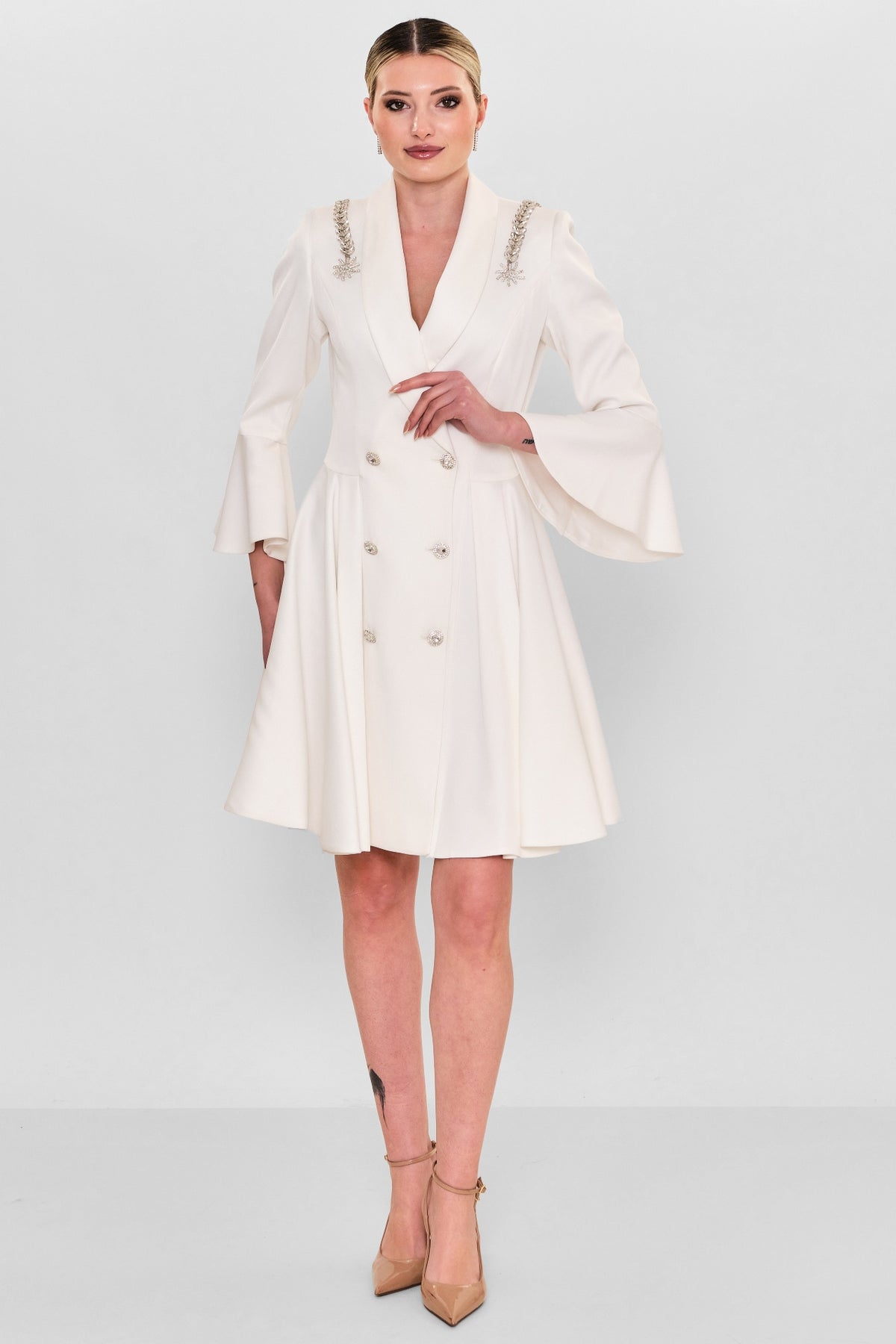 Kedma - Plus Size Dress (KDM26Y8-98178) - 8690200119286