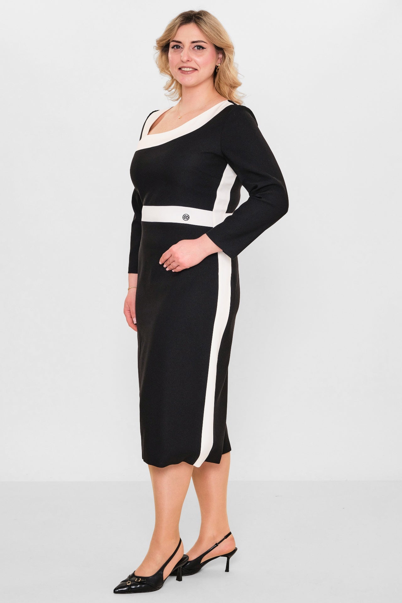 Kedma - Plus Size Dress (KDM26Y8-98304X) - 8690200119460