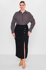 Laluce - Plus Size Skirt (L2.Y26.EK.2D91) - 8690200119699