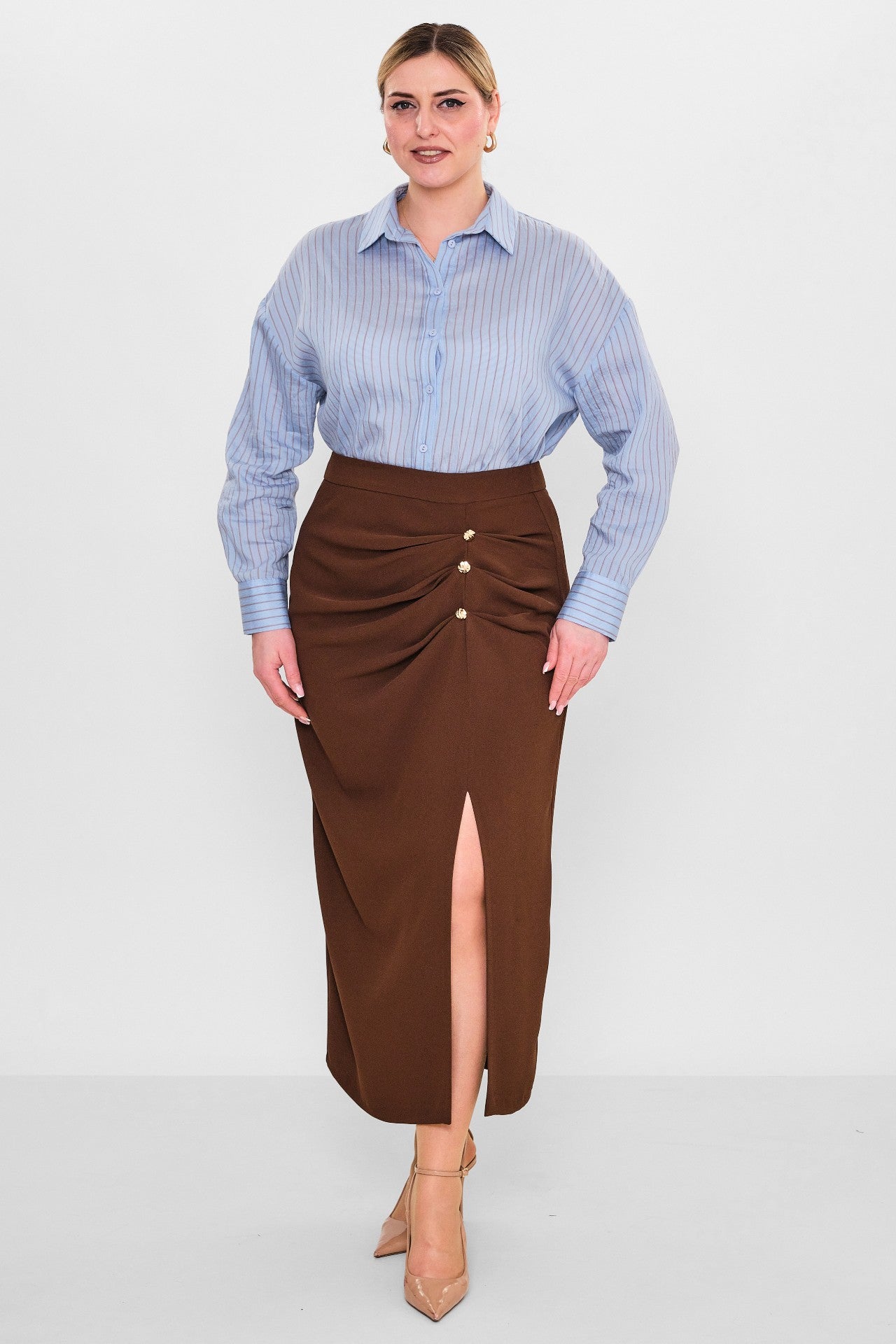 Laluce - Plus Size Skirt (L2.Y26.EK.2D91) - 8690200119705