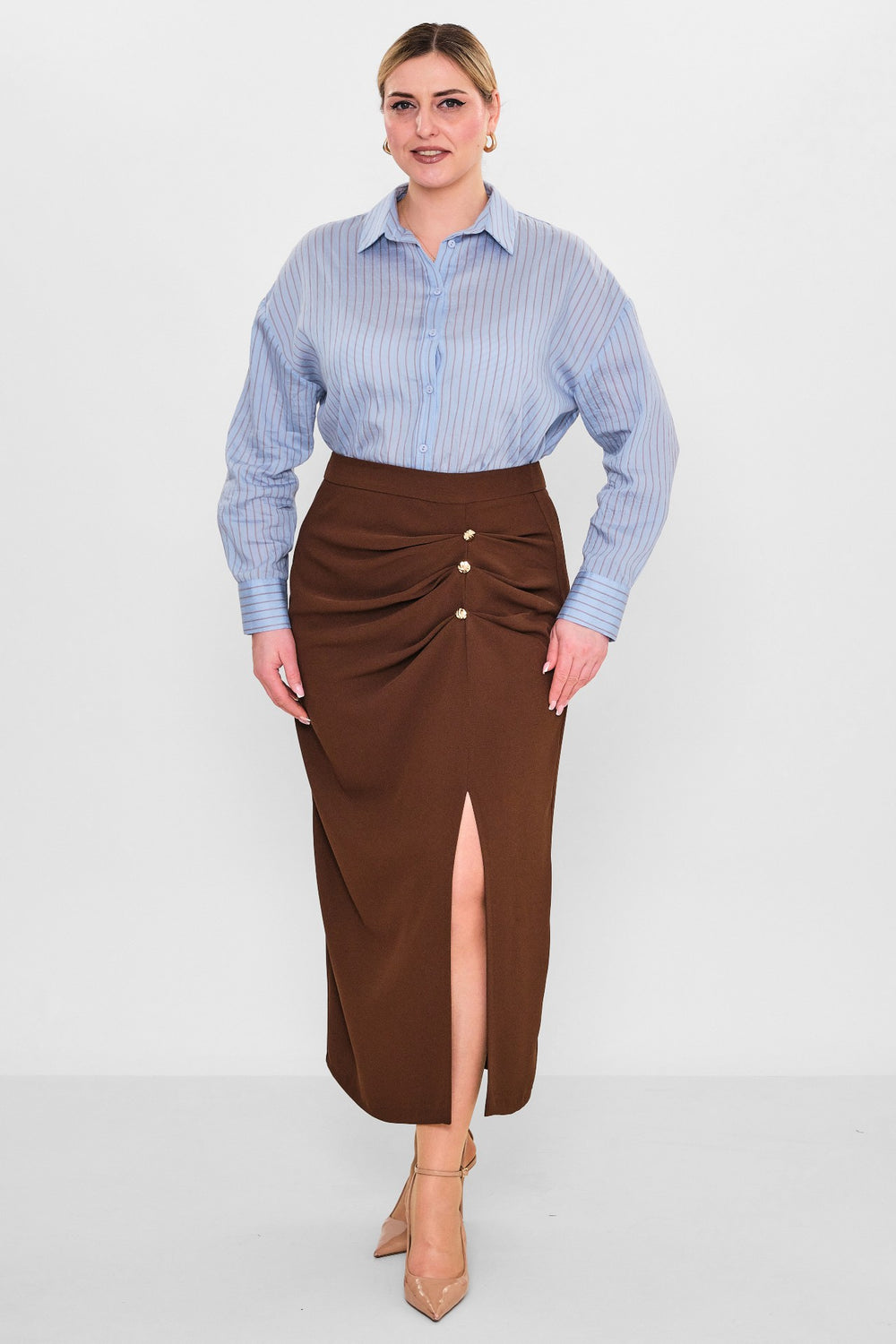 Laluce - Plus Size Skirt (L2.Y26.EK.2D91) - 8690200119705