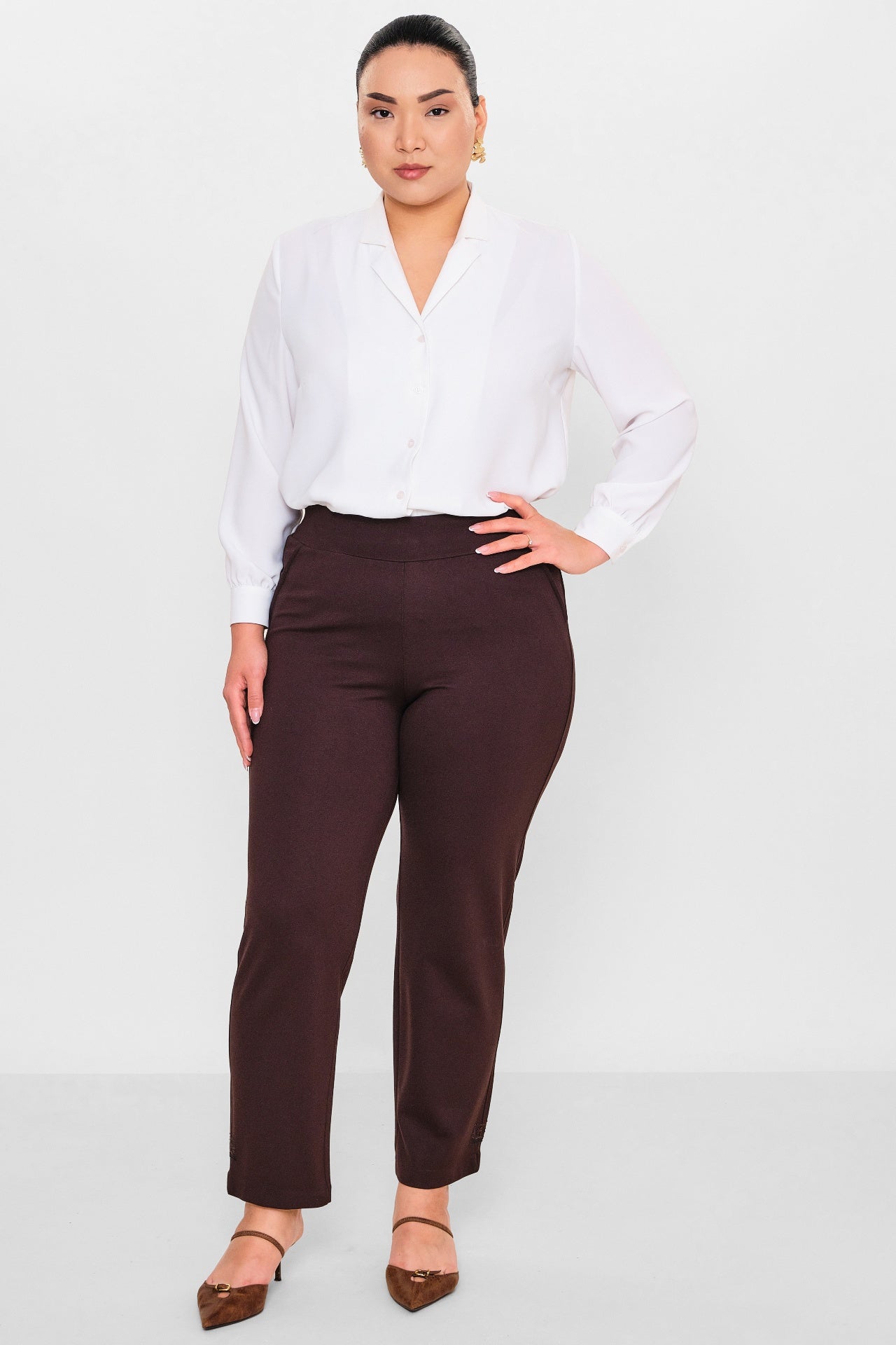 Elitline - Plus Size Trousers (ELT26Y1-24-4074) - 8690200120961