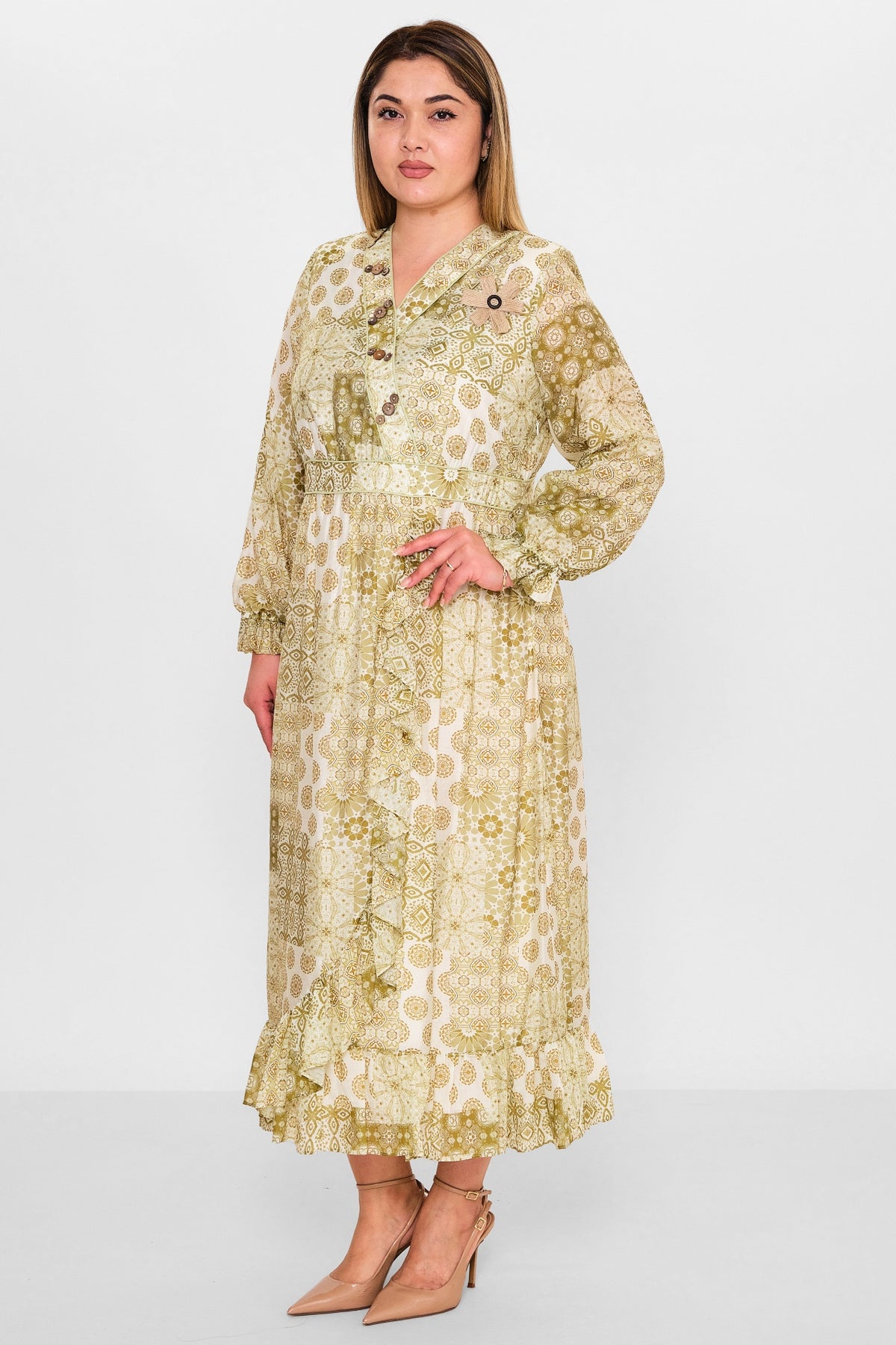 Gumanize - Plus Size Dress (GMZ2025-953-7648) - 8690200123634