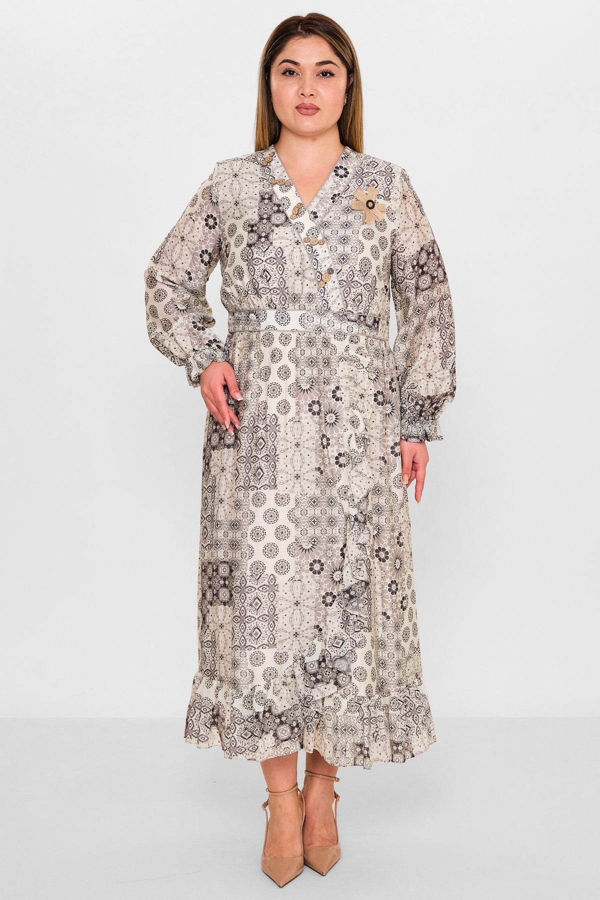 Gumanize - Plus Size Dress (GMZ2025-953-7648) - 8690200123641