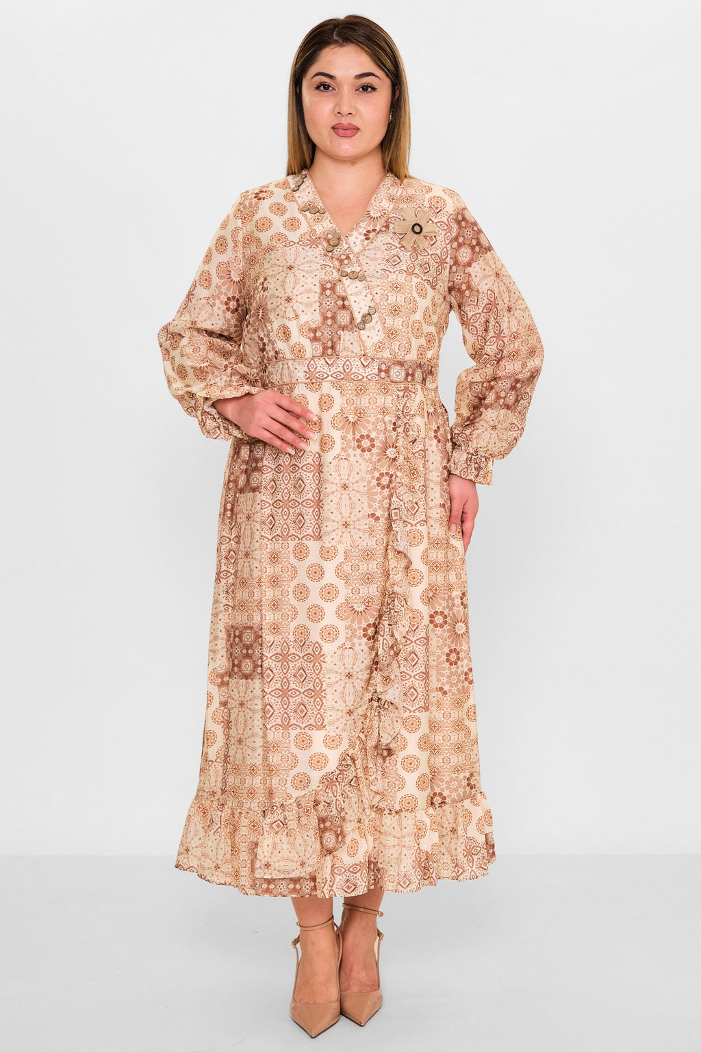 Gumanize - Plus Size Dress (GMZ2025-953-7648) - 8690200123658