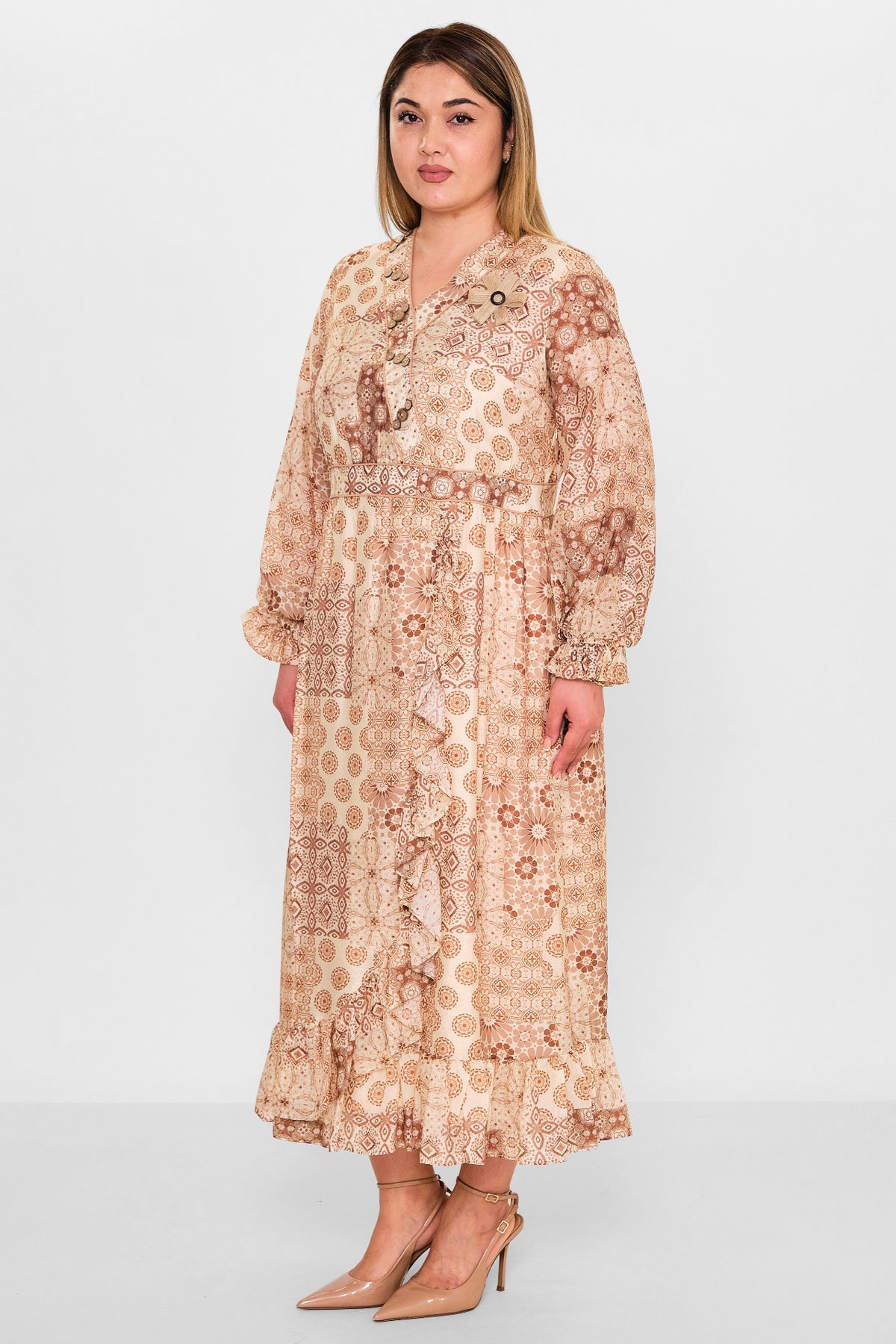 Gumanize - Plus Size Dress (GMZ2025-953-7648) - 8690200123658